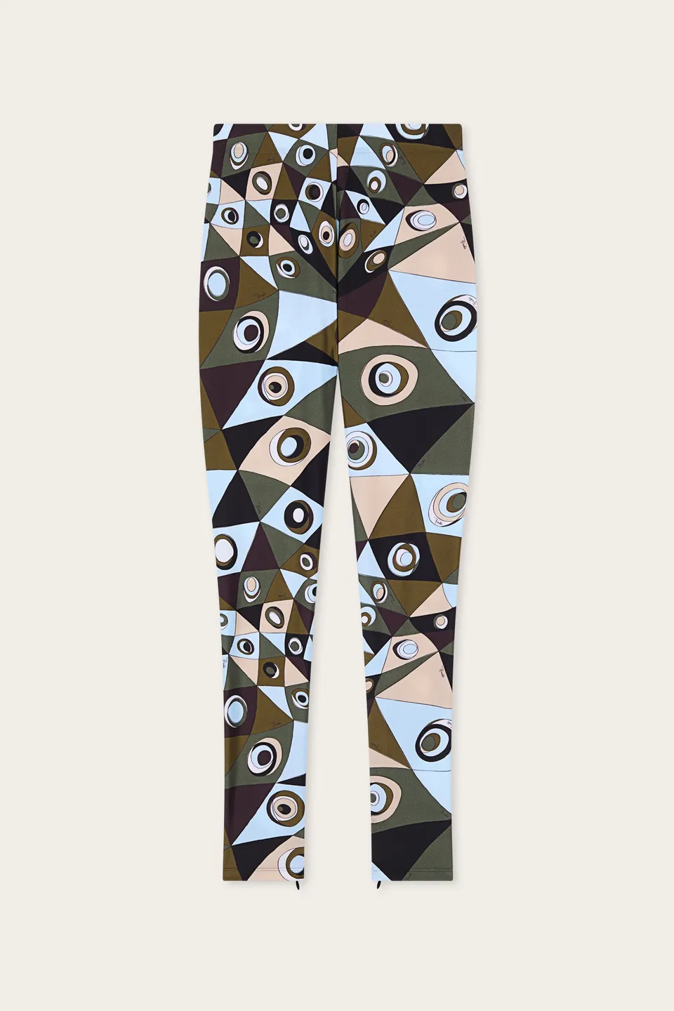Emilio Pucci Occhi leggings kaki bleu taille S lycra