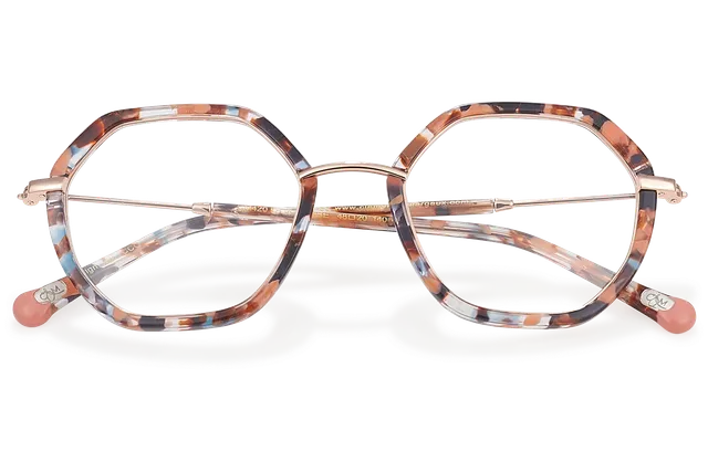 Clémence & Margaux La Joueuse lunettes de vue bleu hexagonale