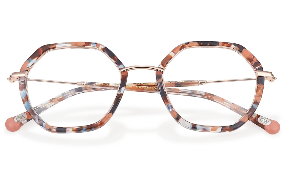 Clémence & Margaux La Joueuse lunettes de vue bleu hexagonale