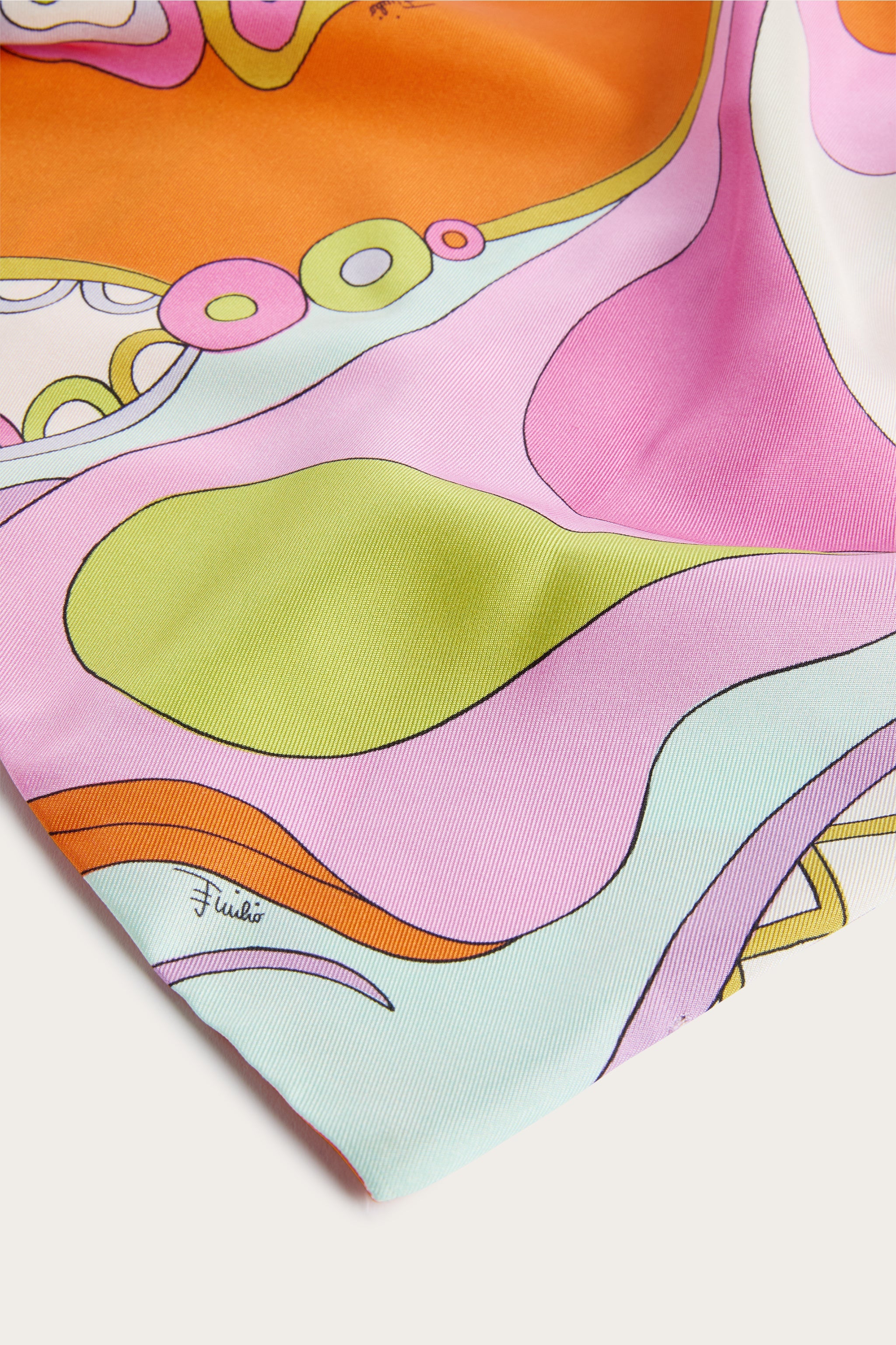 Emilio Pucci Bandana Soie Orchidee Multicolore OS