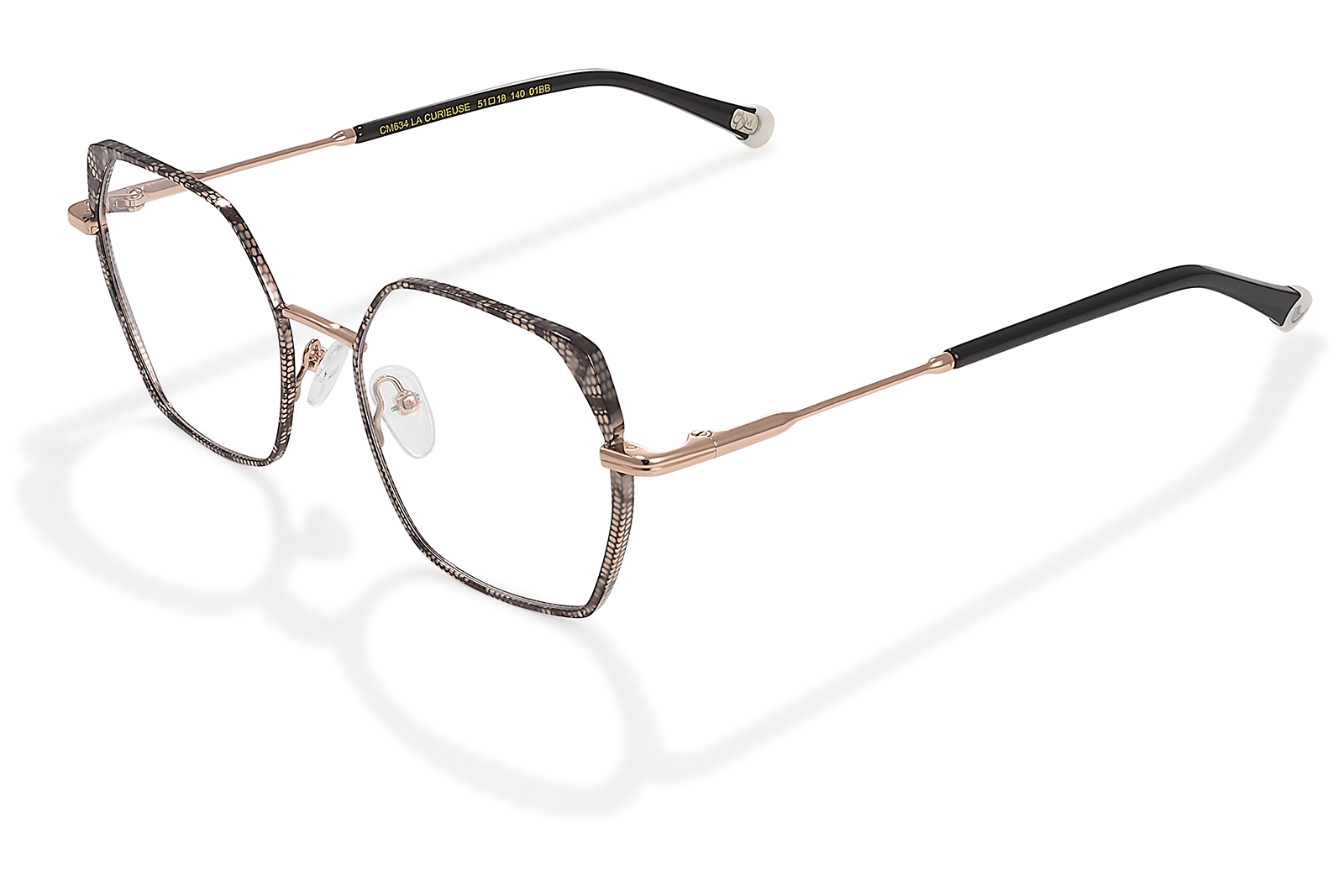 Clémence & Margaux La Curieuse lunettes de vue Noir & Doré femme