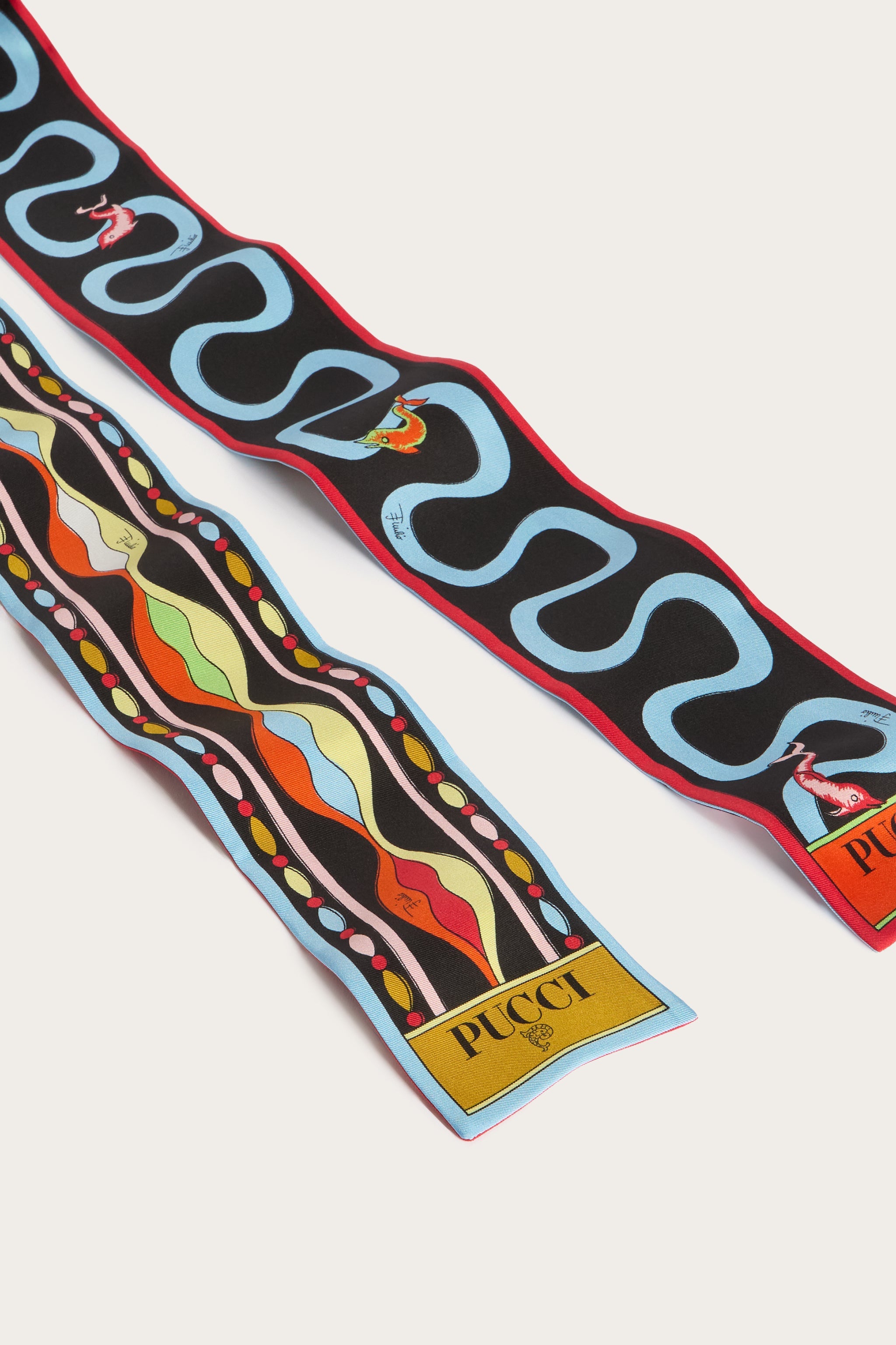 Emilio Pucci Foulard Bandeau Multicolor soie 8x160