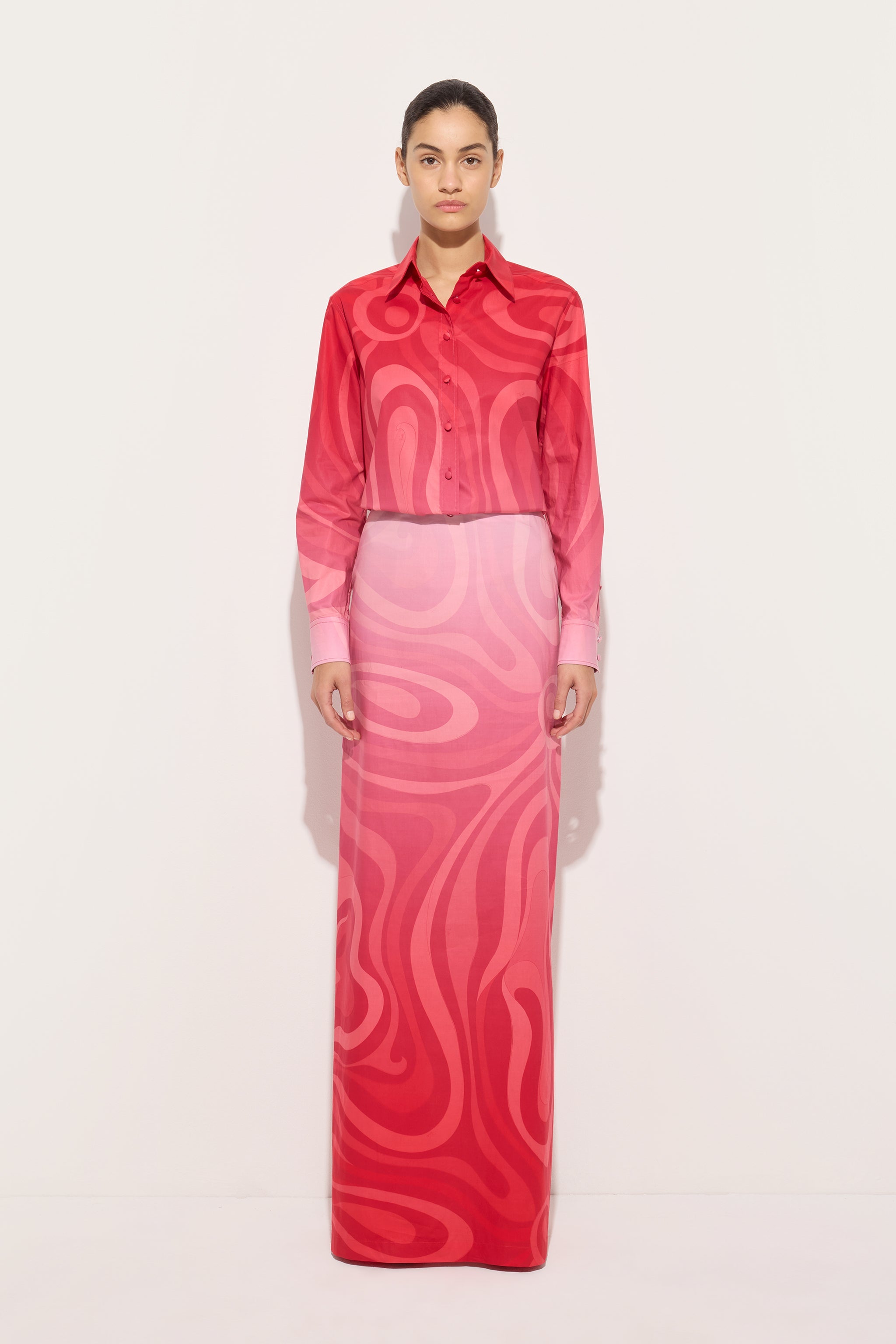 Emilio Pucci Chemise Marmo Degrade popeline ramie Marmo 38