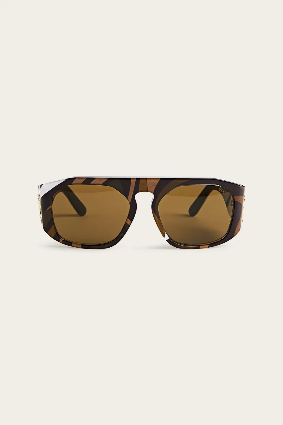 Emilio Pucci EP0242 lunettes de soleil marron animal