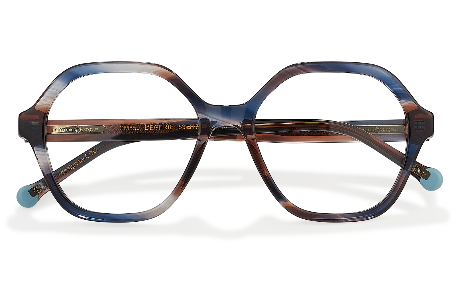 Clémence & Margaux L'Egérie lunettes de vue Noir & Ecaille hexago