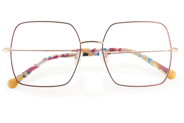 Clémence & Margaux La Confidente lunettes de vue bordeaux hexagonale
