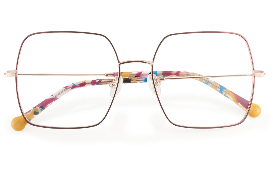 Clémence & Margaux La Confidente lunettes de vue bordeaux hexagonale