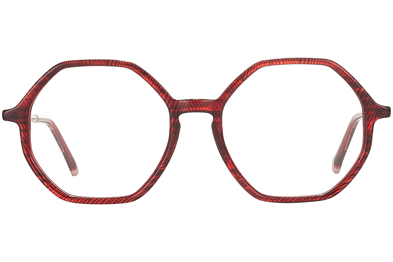 Clémence & Margaux La Chanteuse lunettes de vue Rouge hexagonale