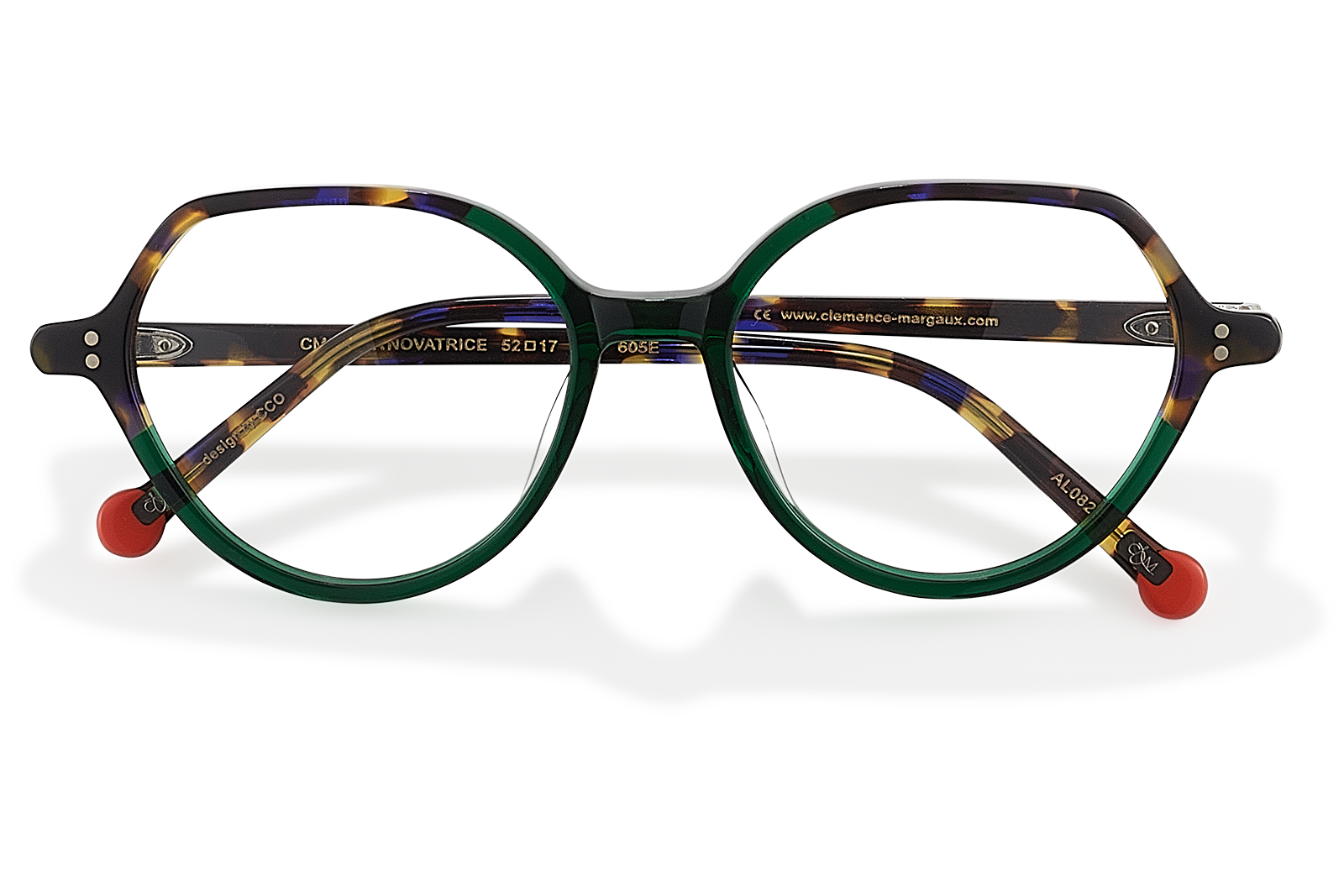 Clémence & Margaux La Novatrice lunettes de vue tonneau noir écaille