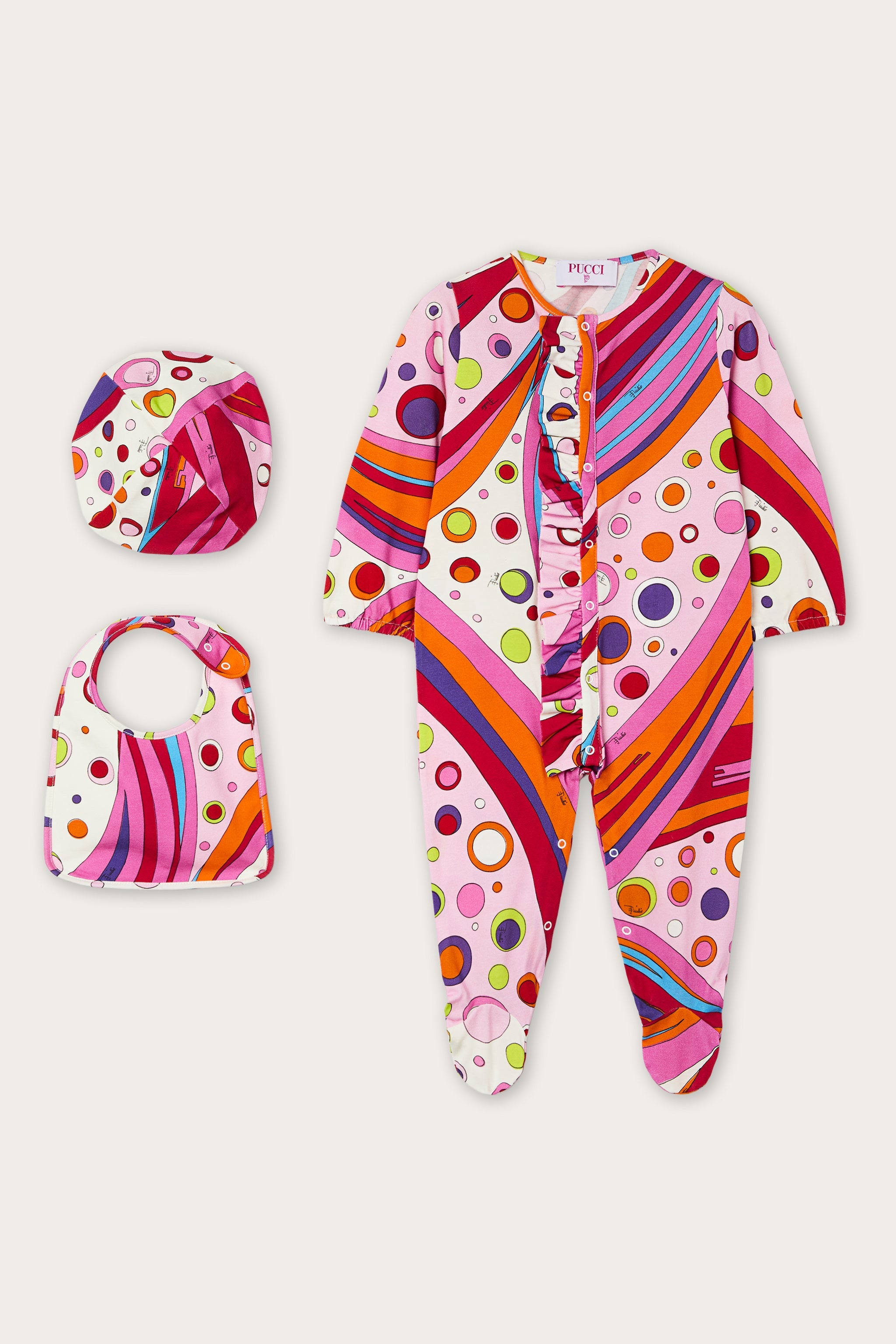 Emilio Pucci Fontane ensemble bébé multicolor coton