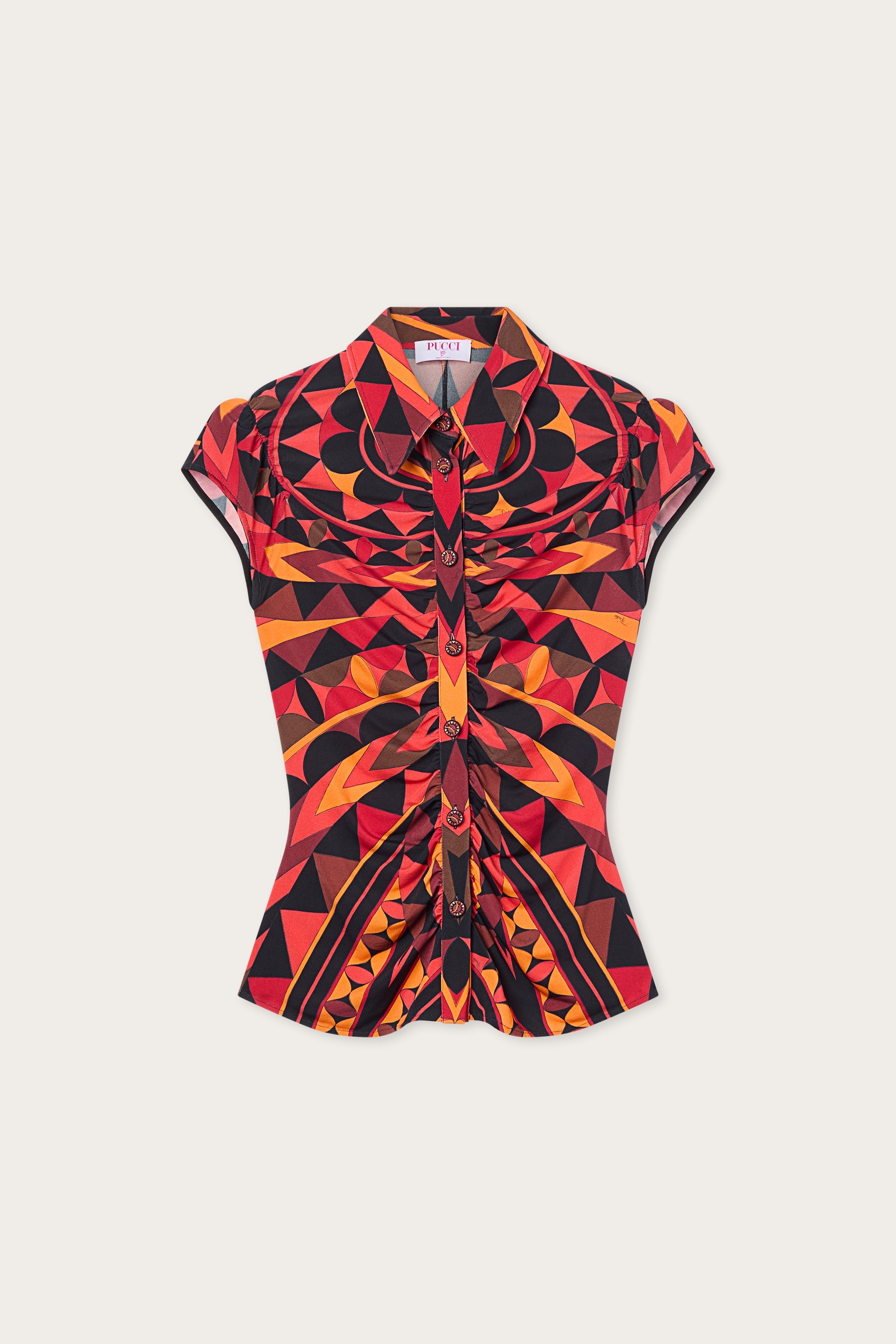 Emilio Pucci Blusa Manuba chemisier orange viscose