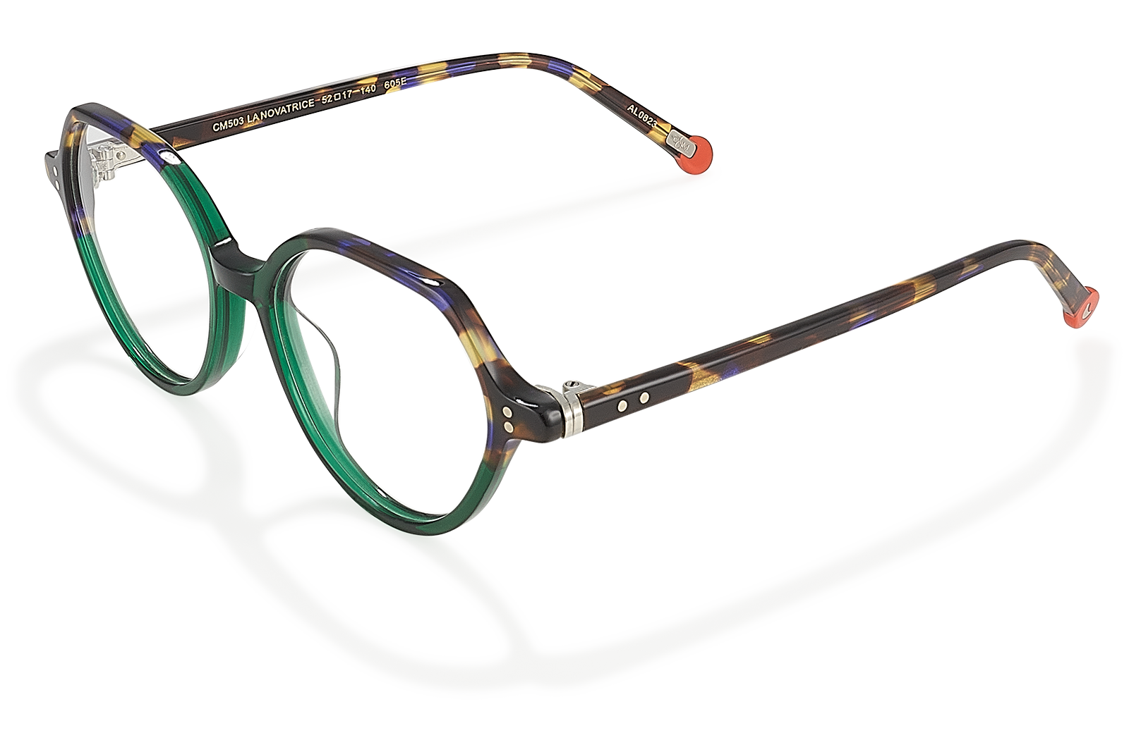 Clémence & Margaux La Novatrice lunettes de vue tonneau noir écaille