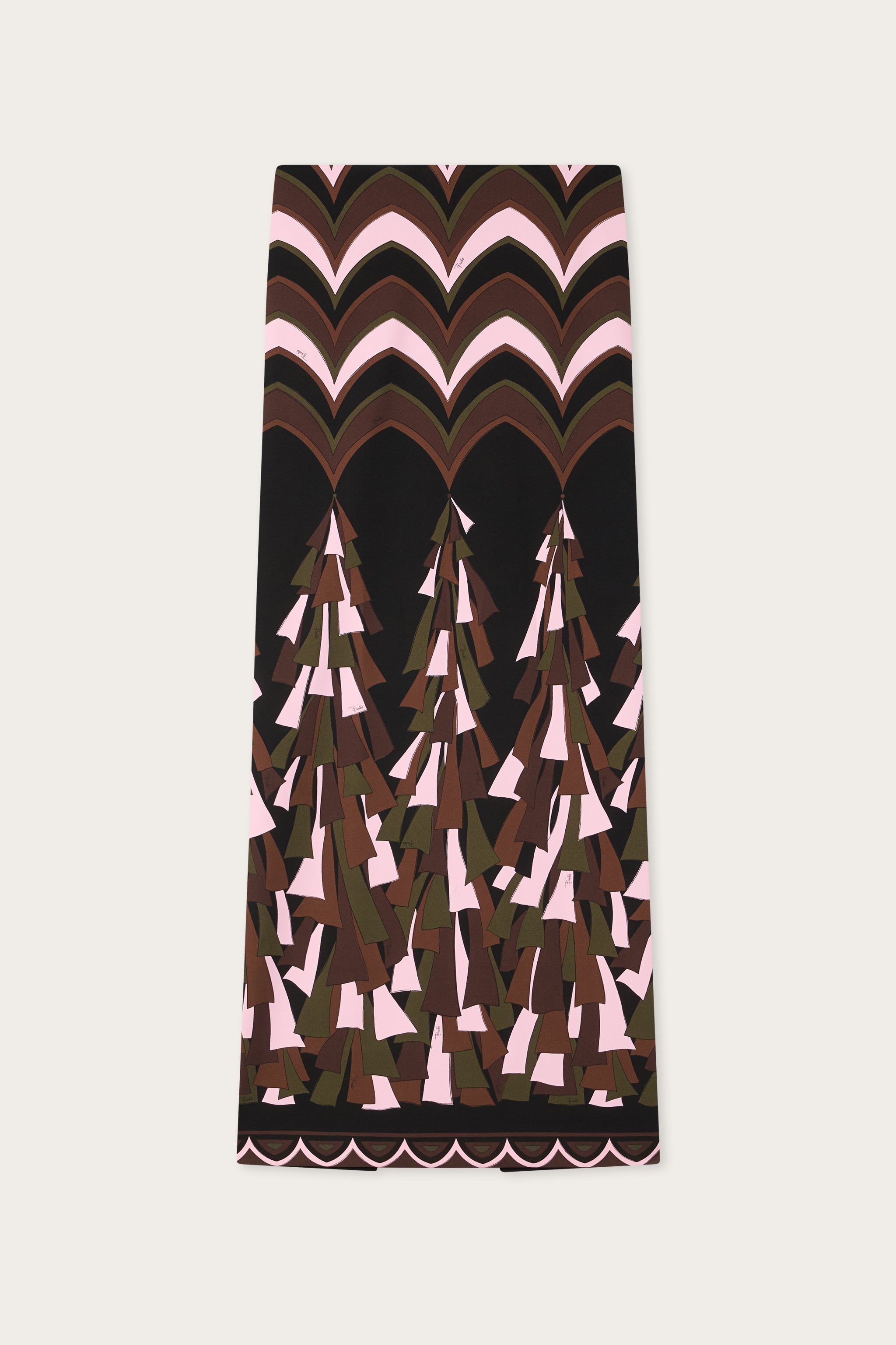 Emilio Pucci Skirts jupe longue kaki 38 Baiadera