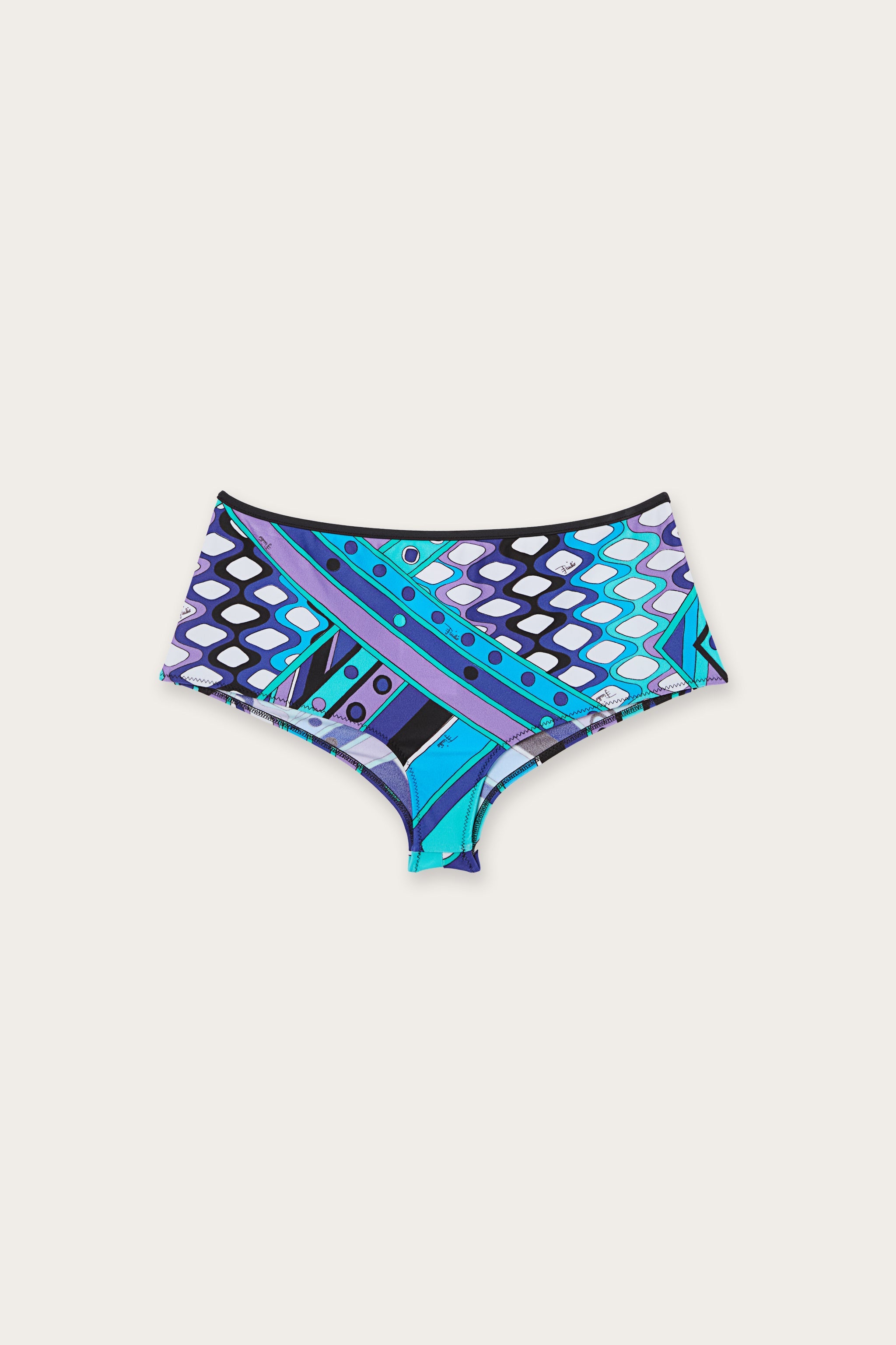 Emilio Pucci Vivara slip bikini culotte turquoise lycra