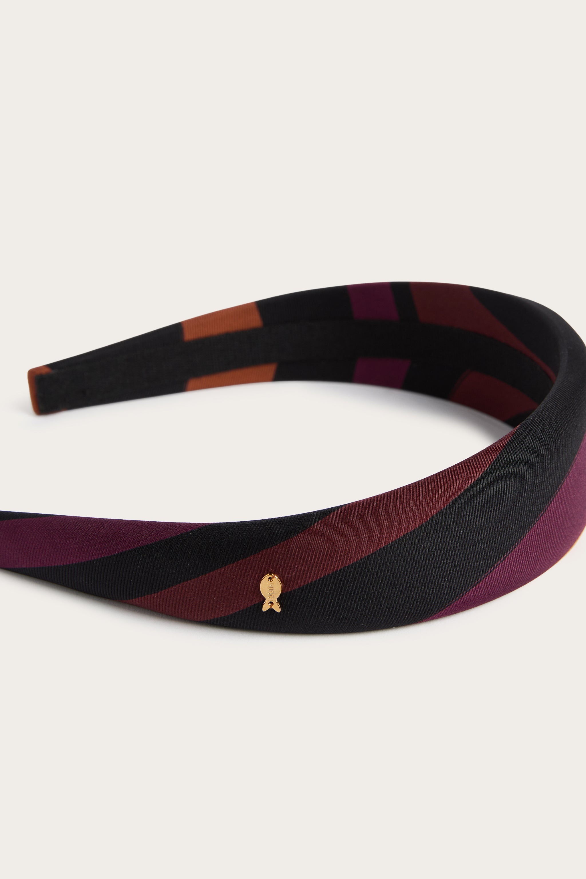 Emilio Pucci serre-tête Marmo soie bordeaux or
