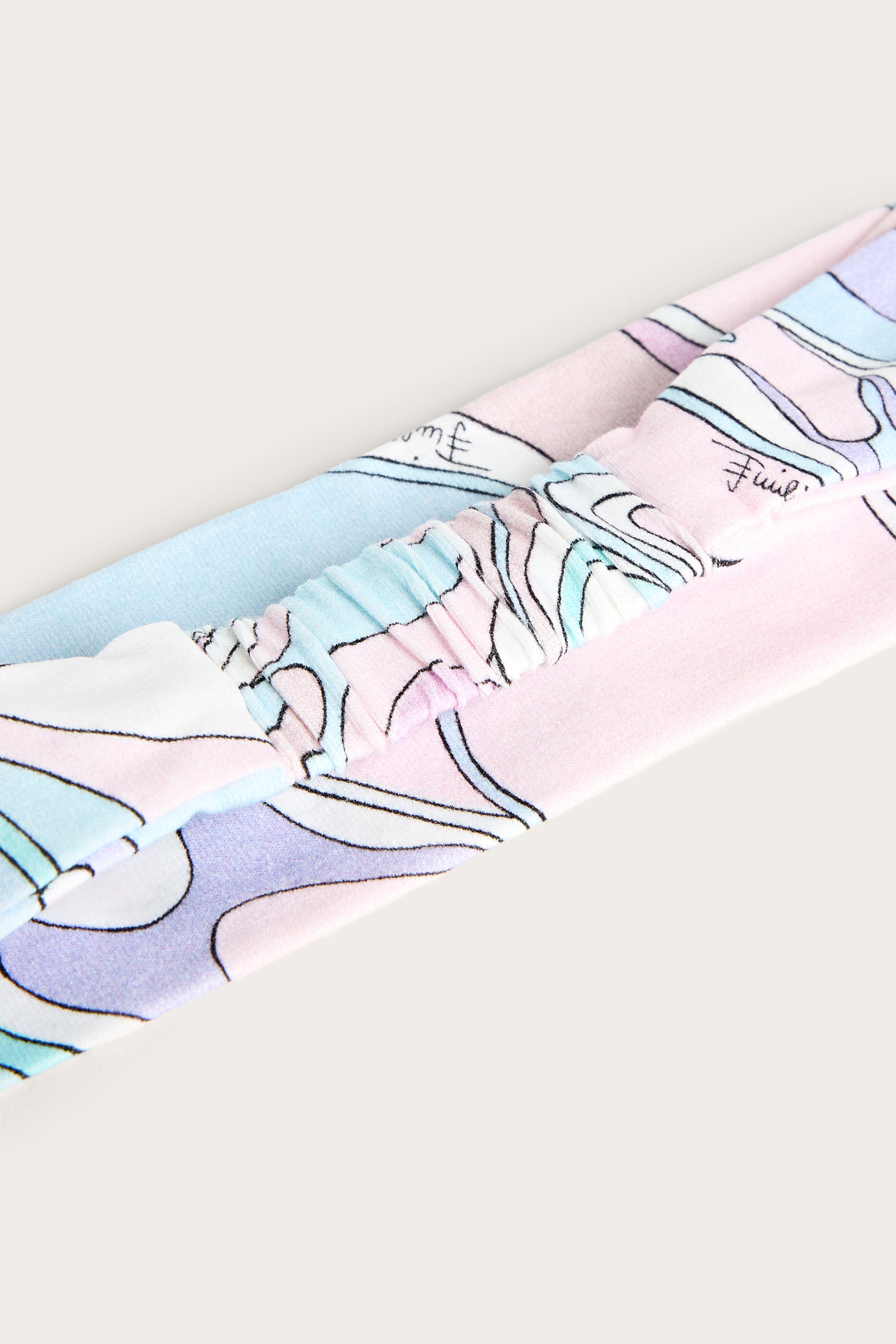 Emilio Pucci Orchidee Bandeau Cheveux Rose Coton Enfant