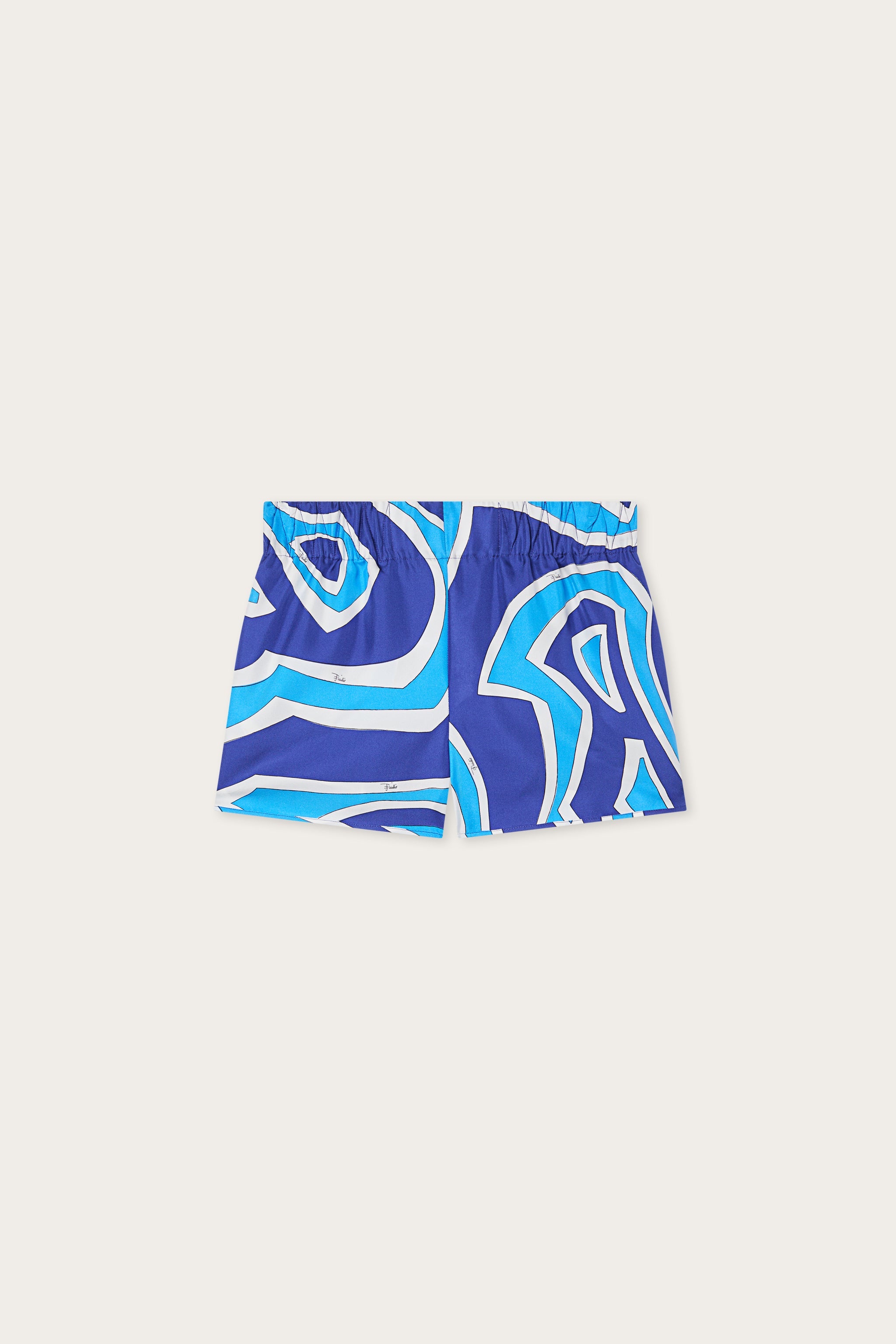Emilio Pucci Labirinto mini short turquoise 100% soie