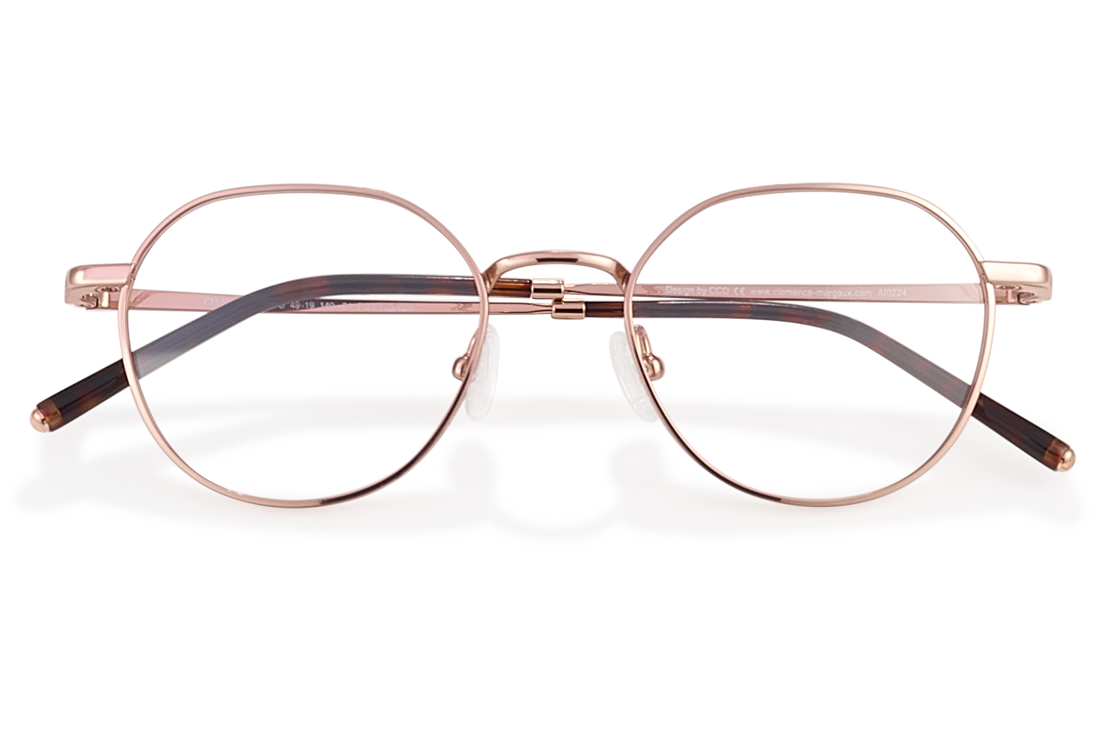 Clémence & Margaux La Coco lunettes de vue Doré hexagonale