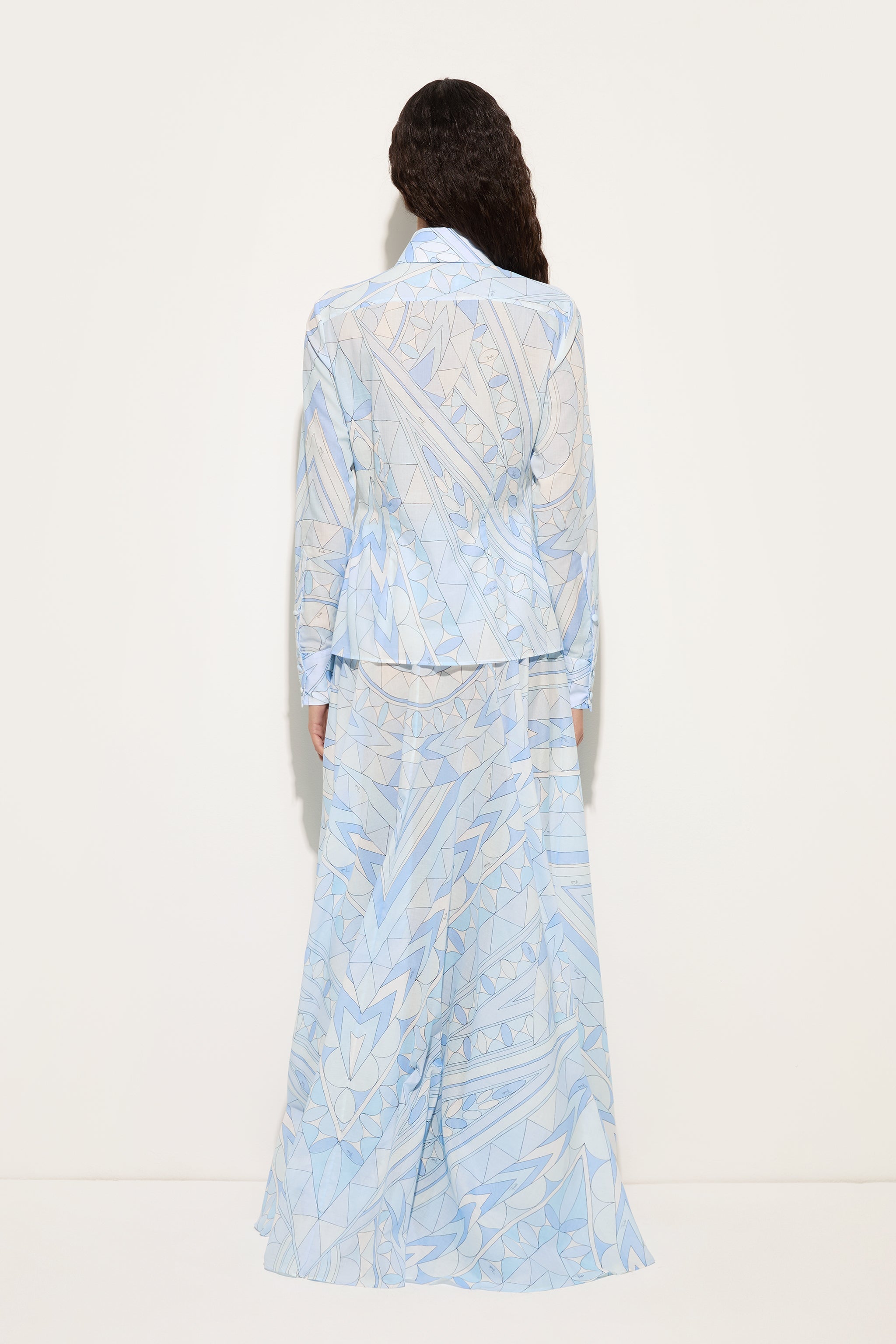 Emilio Pucci Manuba 6HRJ276H774 chemise coton bleu clair