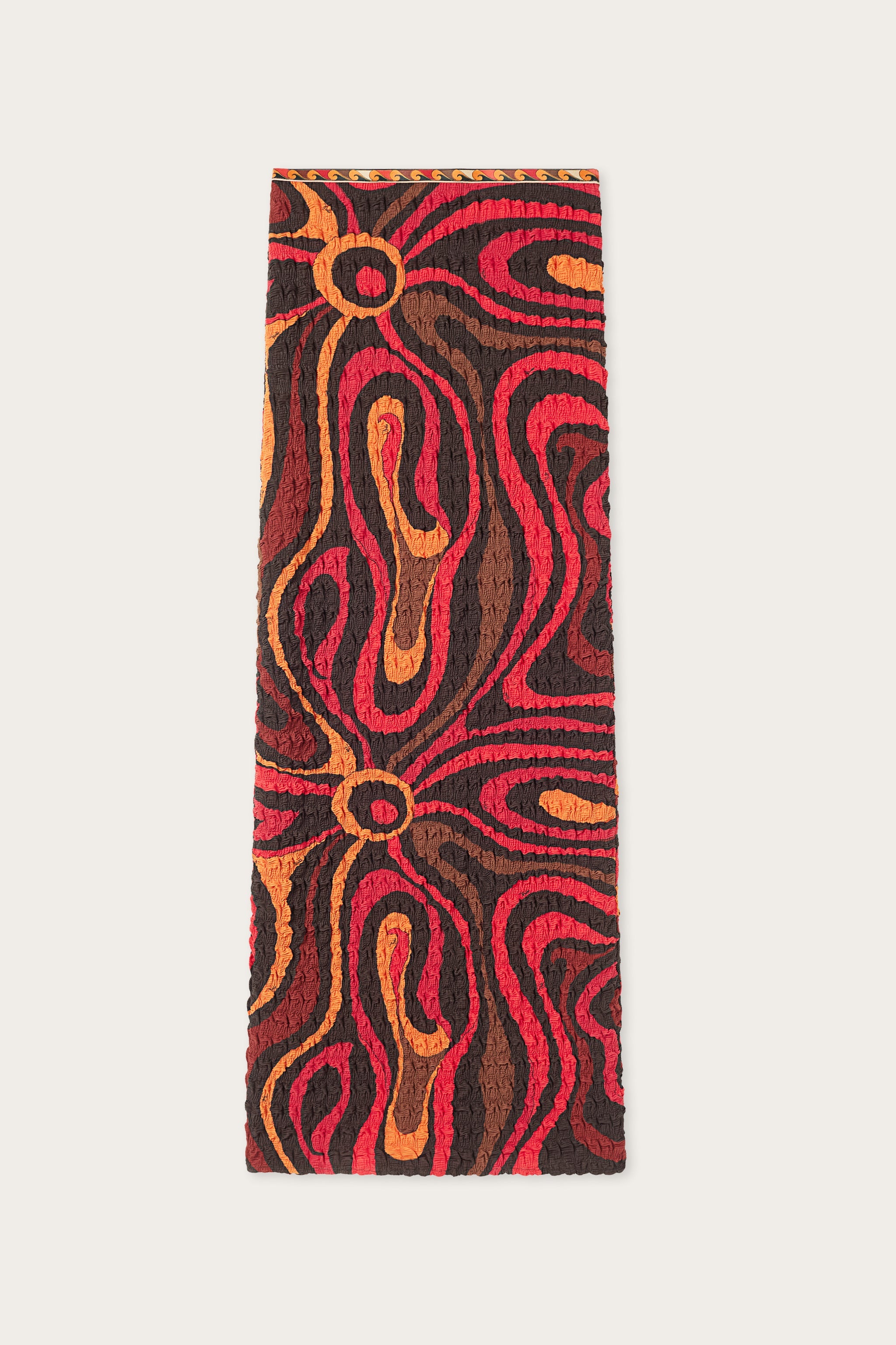 Emilio Pucci Shibori Jupe Marmo Orange Noir Polyester