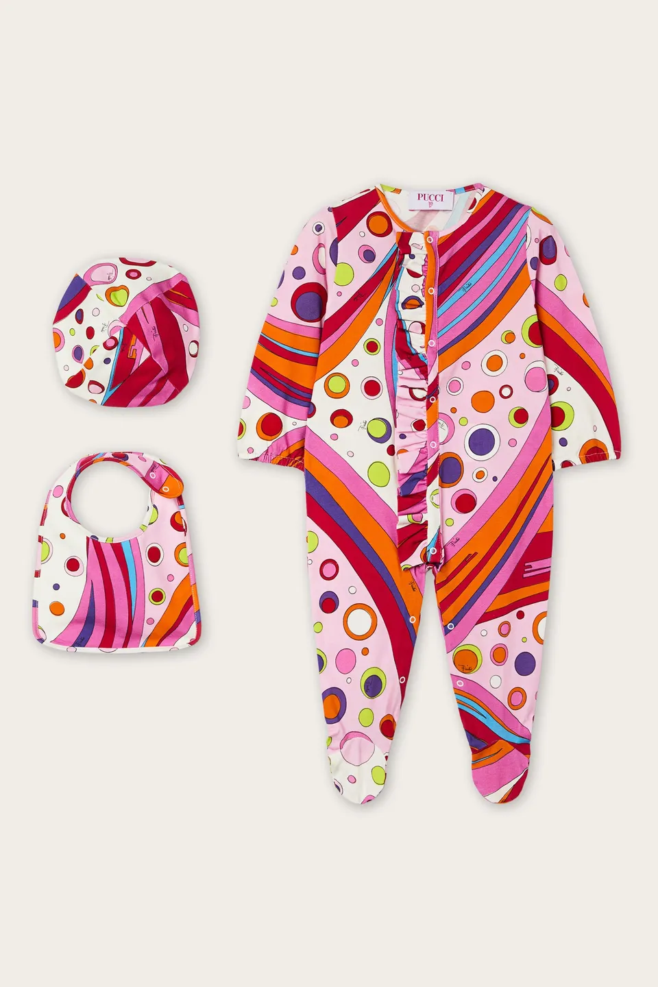 Emilio Pucci Fontane ensemble bébé multicolor coton