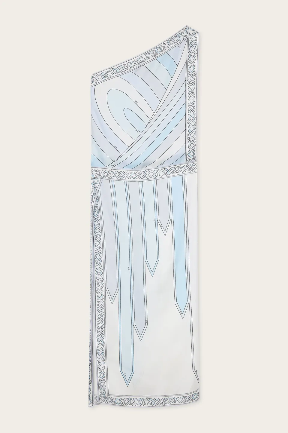 Emilio Pucci Dresses robe soie bleu clair asymétrique