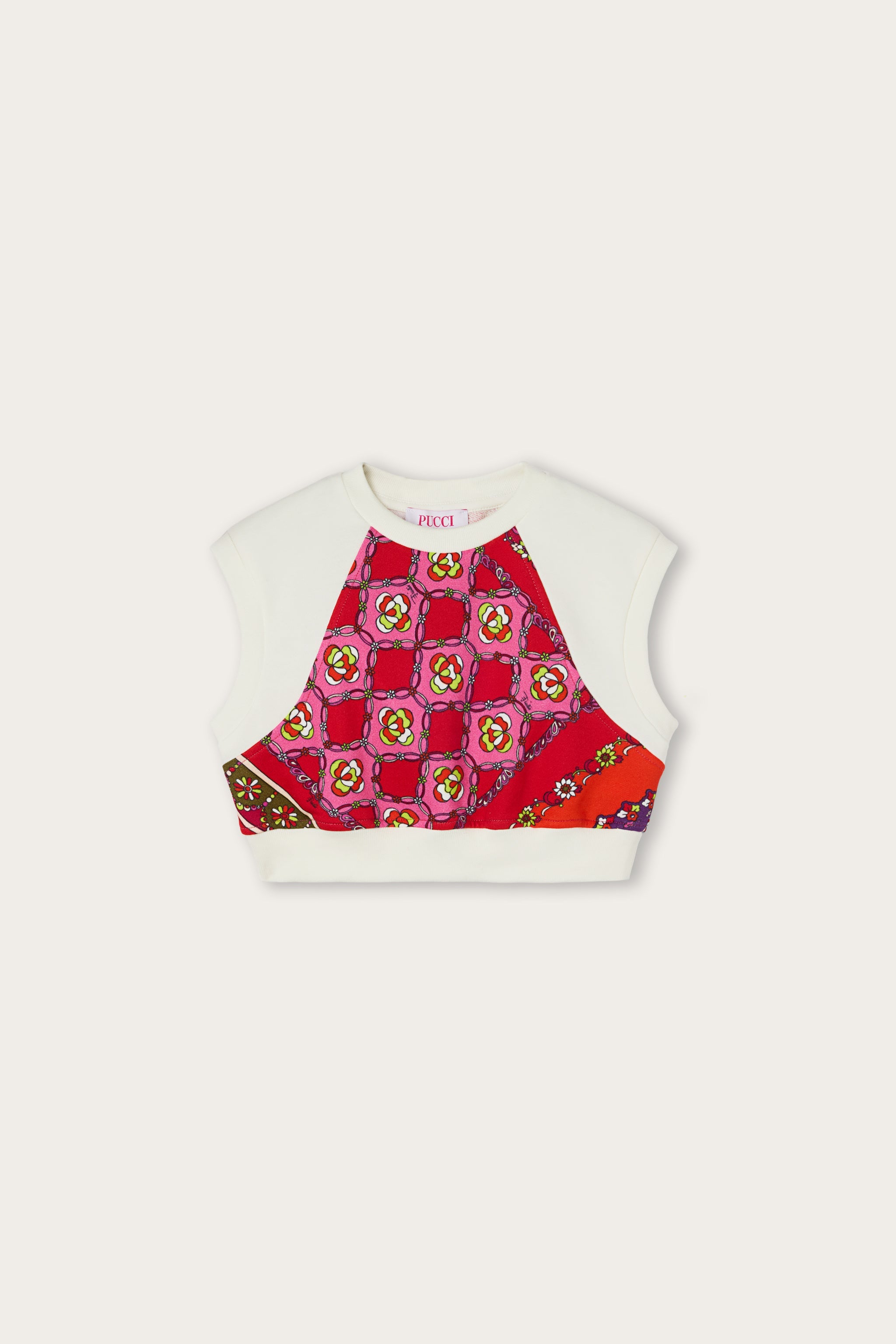 Emilio Pucci Festa Sweat Cropped Coton Fille 8Y