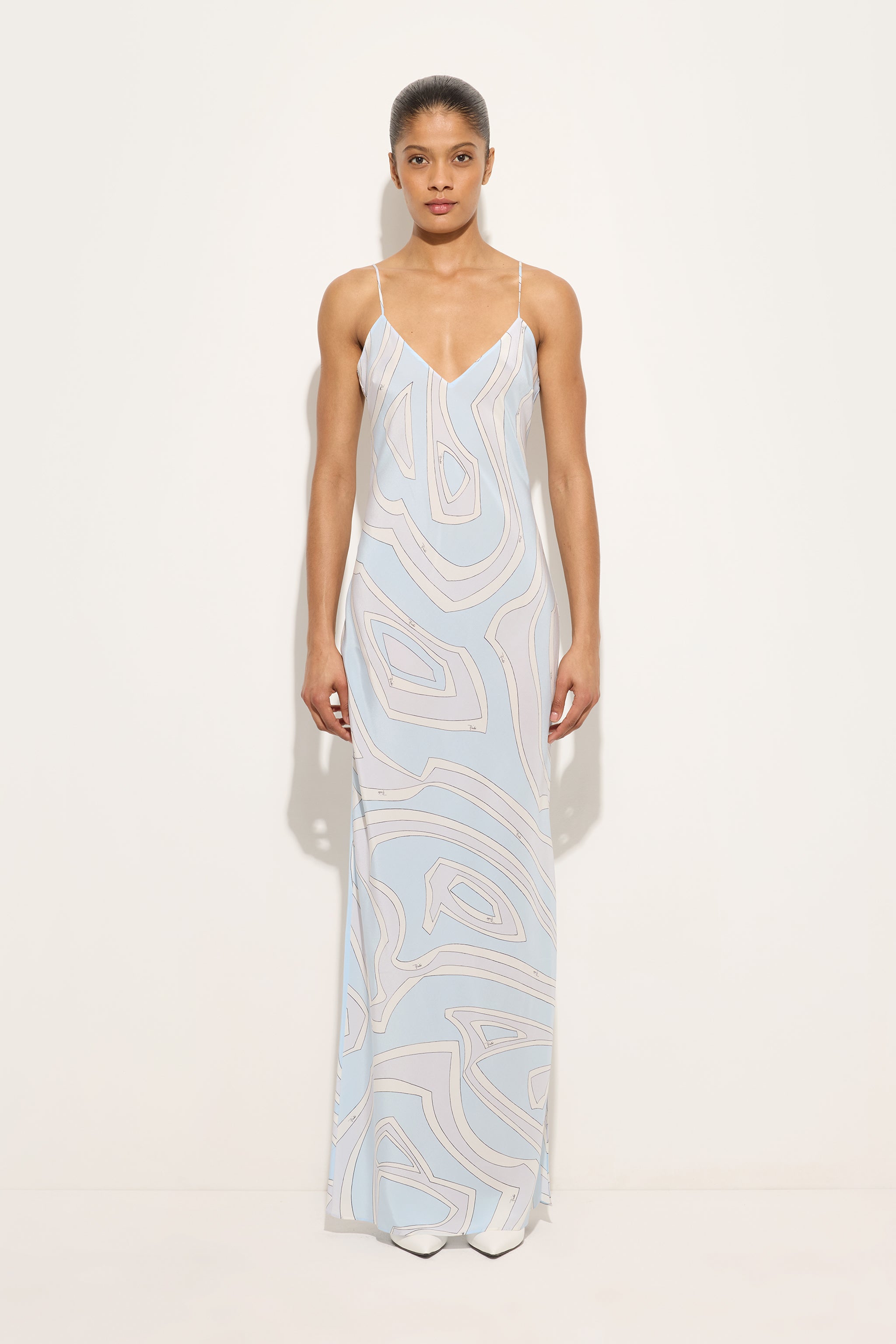 Emilio Pucci Dresses robe soie bleu clair Labirinto
