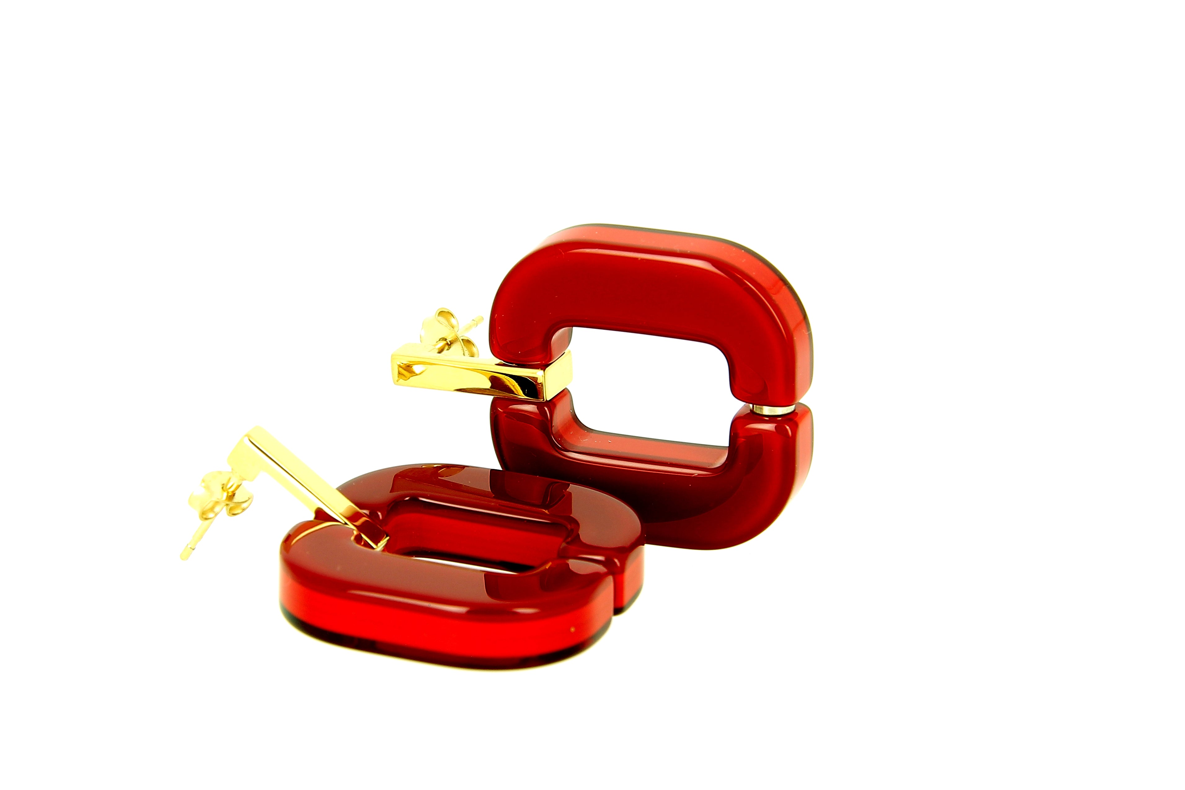 Xavier Derome BO 01 C73 boucles d'oreilles acétate