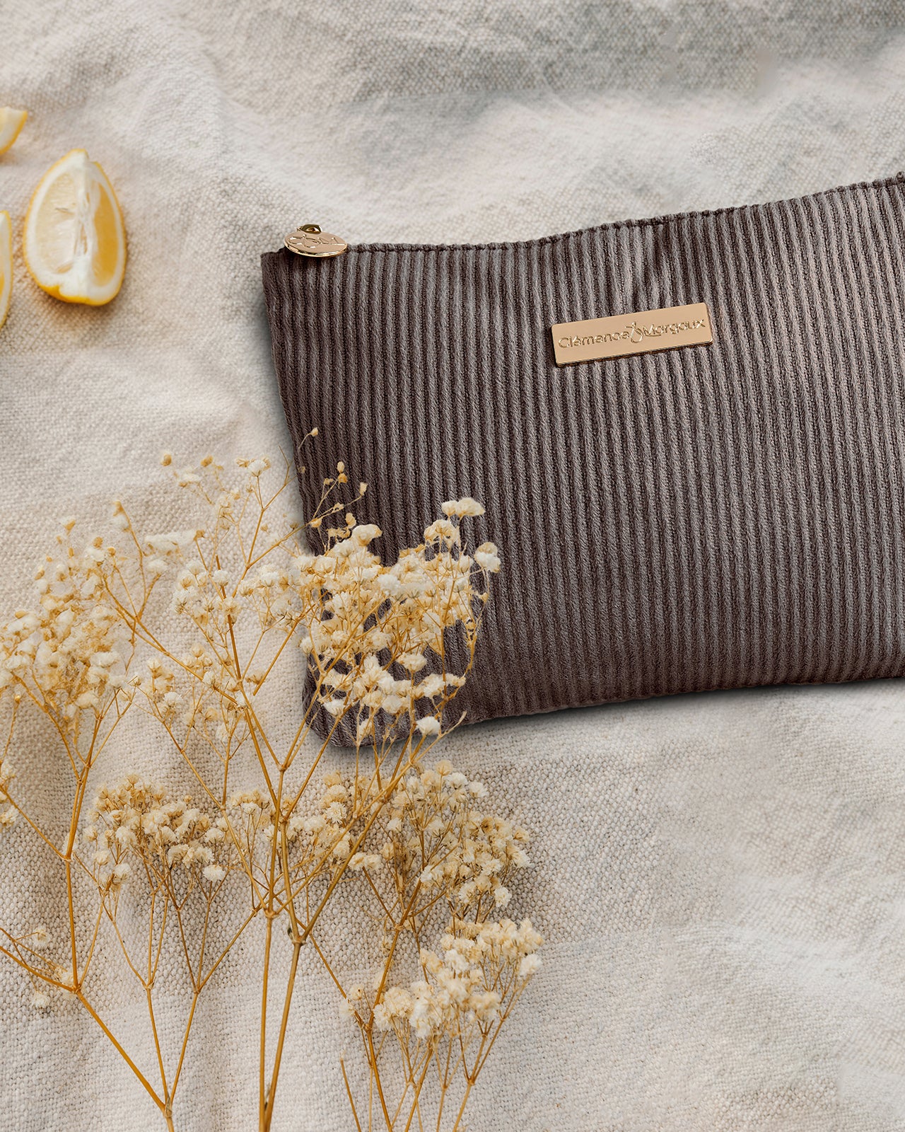 Clémence & Margaux Pochettes pochette Olive étui lunettes souple