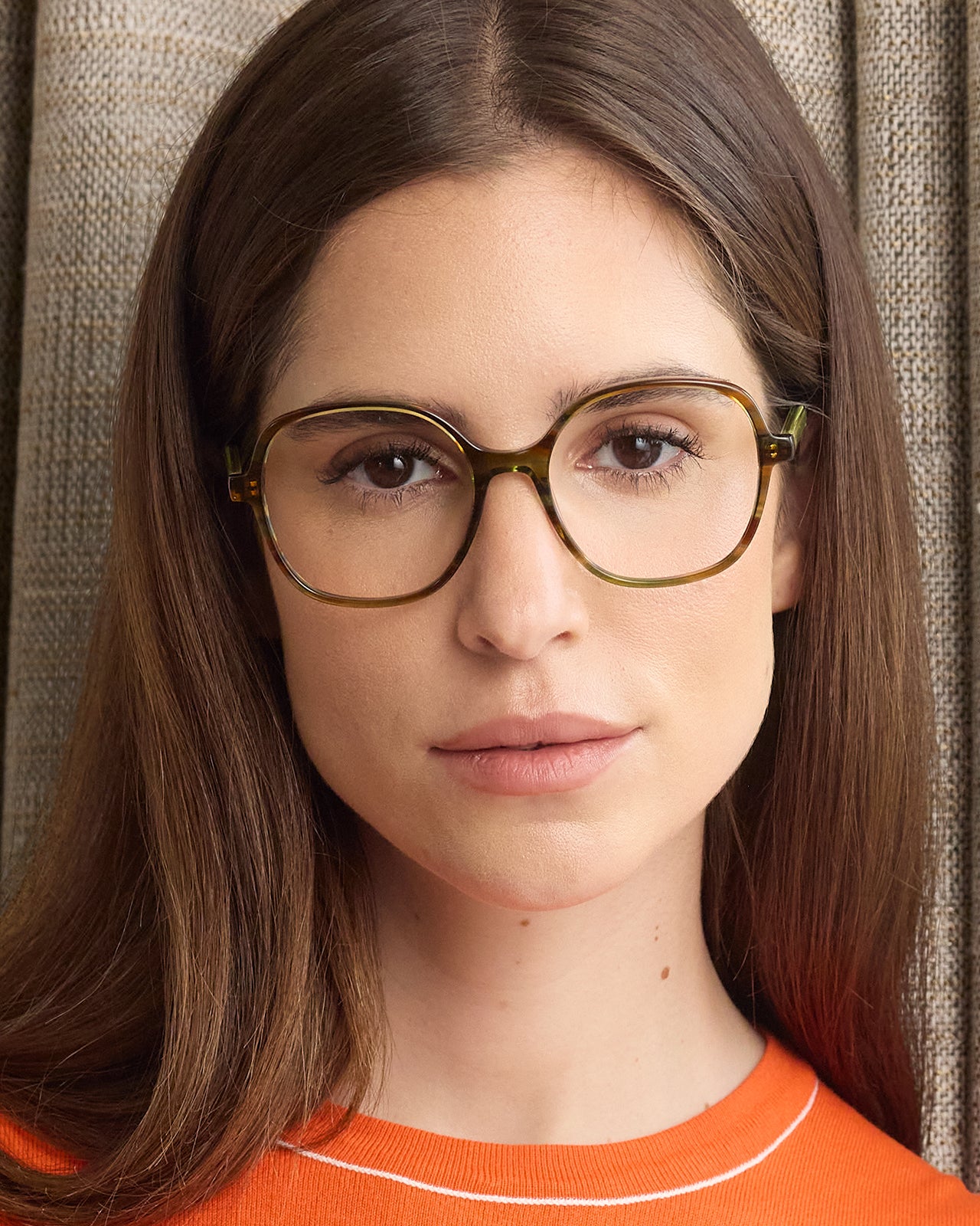 Clémence & Margaux La Too-Much lunettes de vue Marbré Rose tonneau