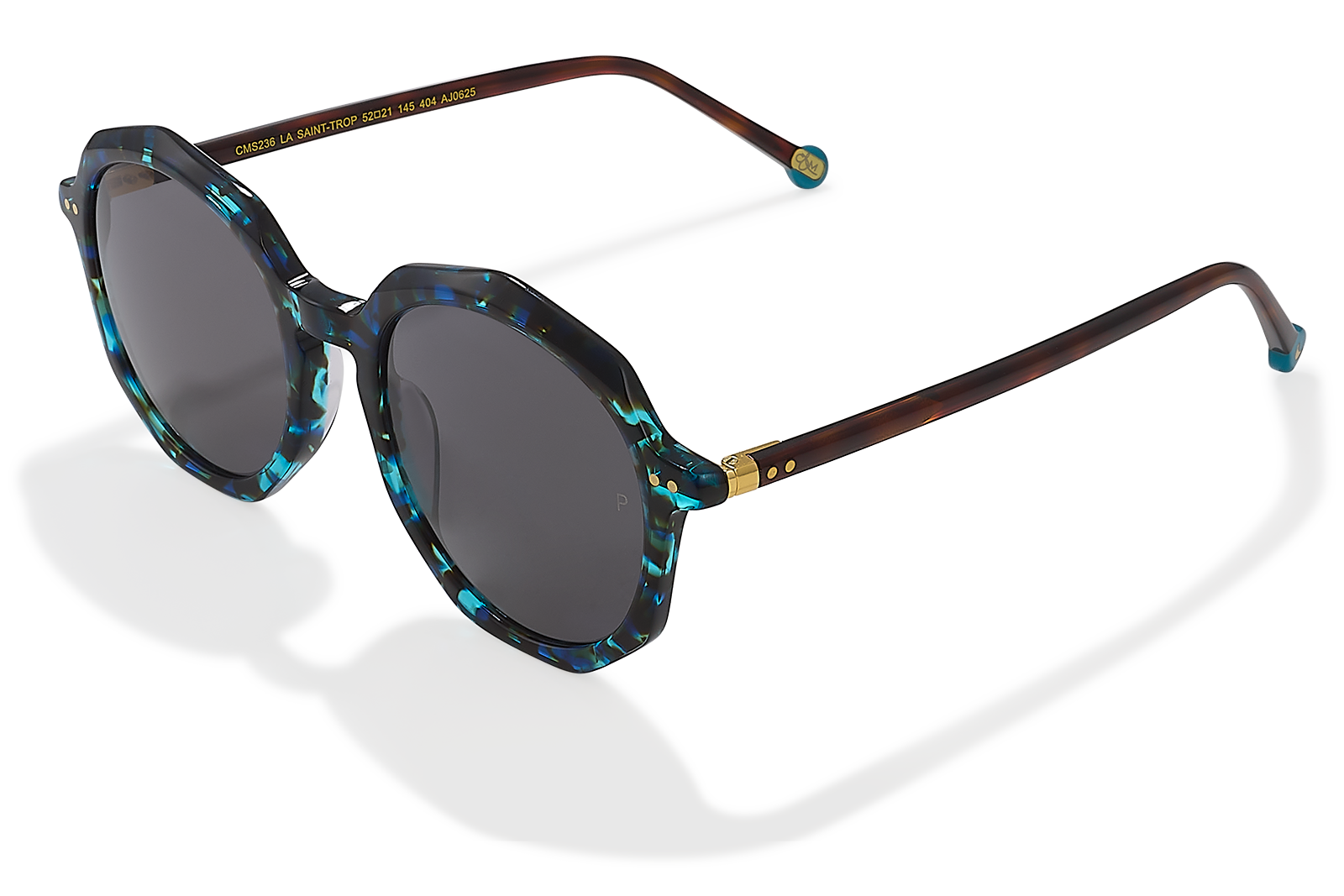 Clémence & Margaux La Saint-Trop lunettes de soleil moucheté bleu vert
