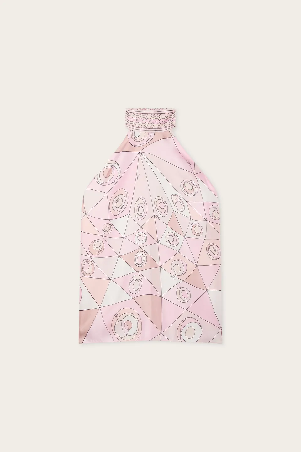 Emilio Pucci Stampa Occhi top soie rose nude