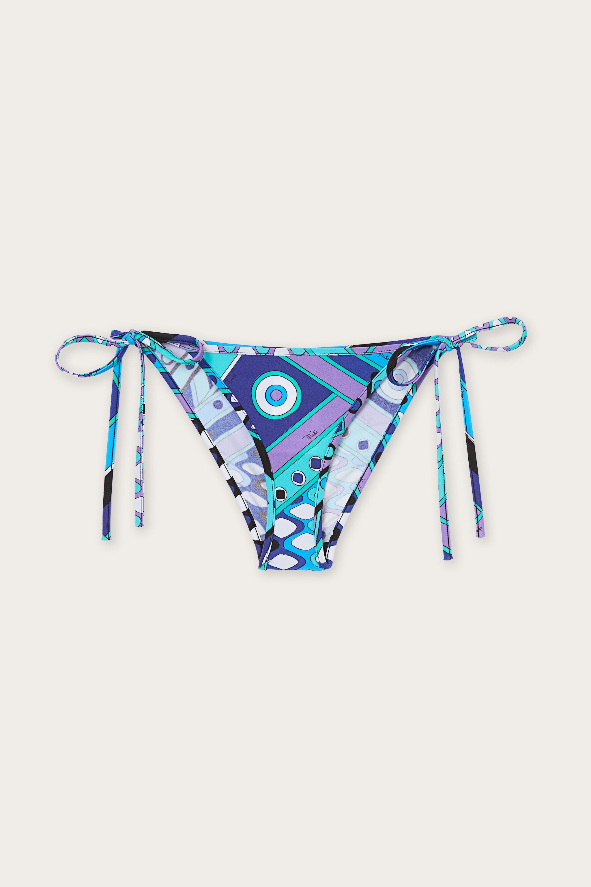 Emilio Pucci Vivara slip bikini turquoise blue S lycra