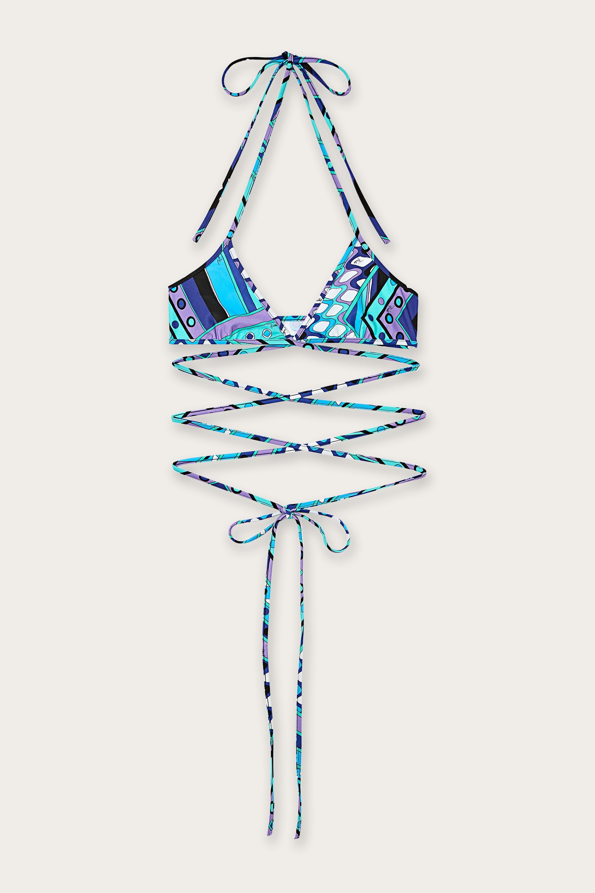Emilio Pucci Vivara haut bikini triangle turquoise