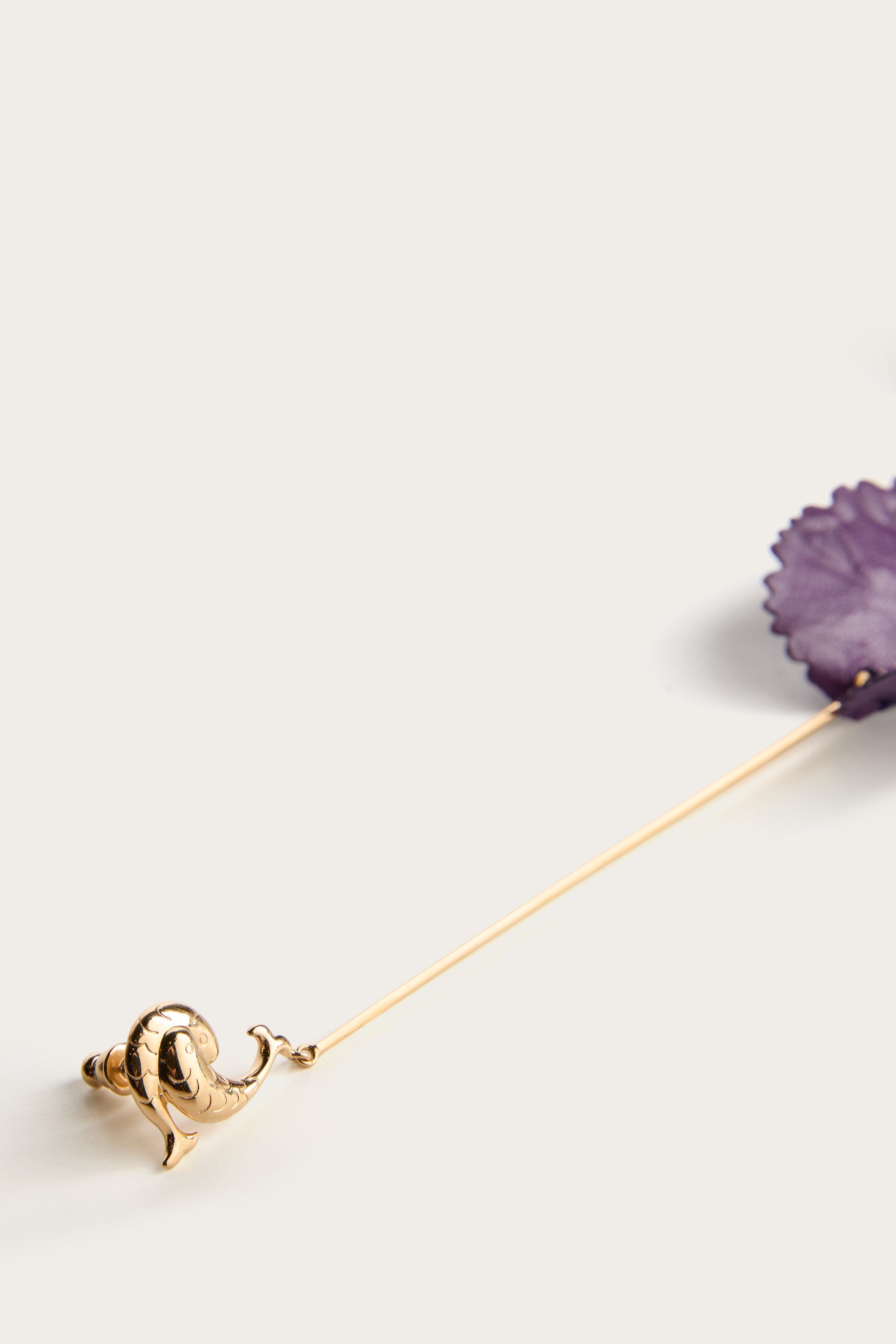 Emilio Pucci Jewellery Mono Boucle Oreille NERO/VIOLA Laiton