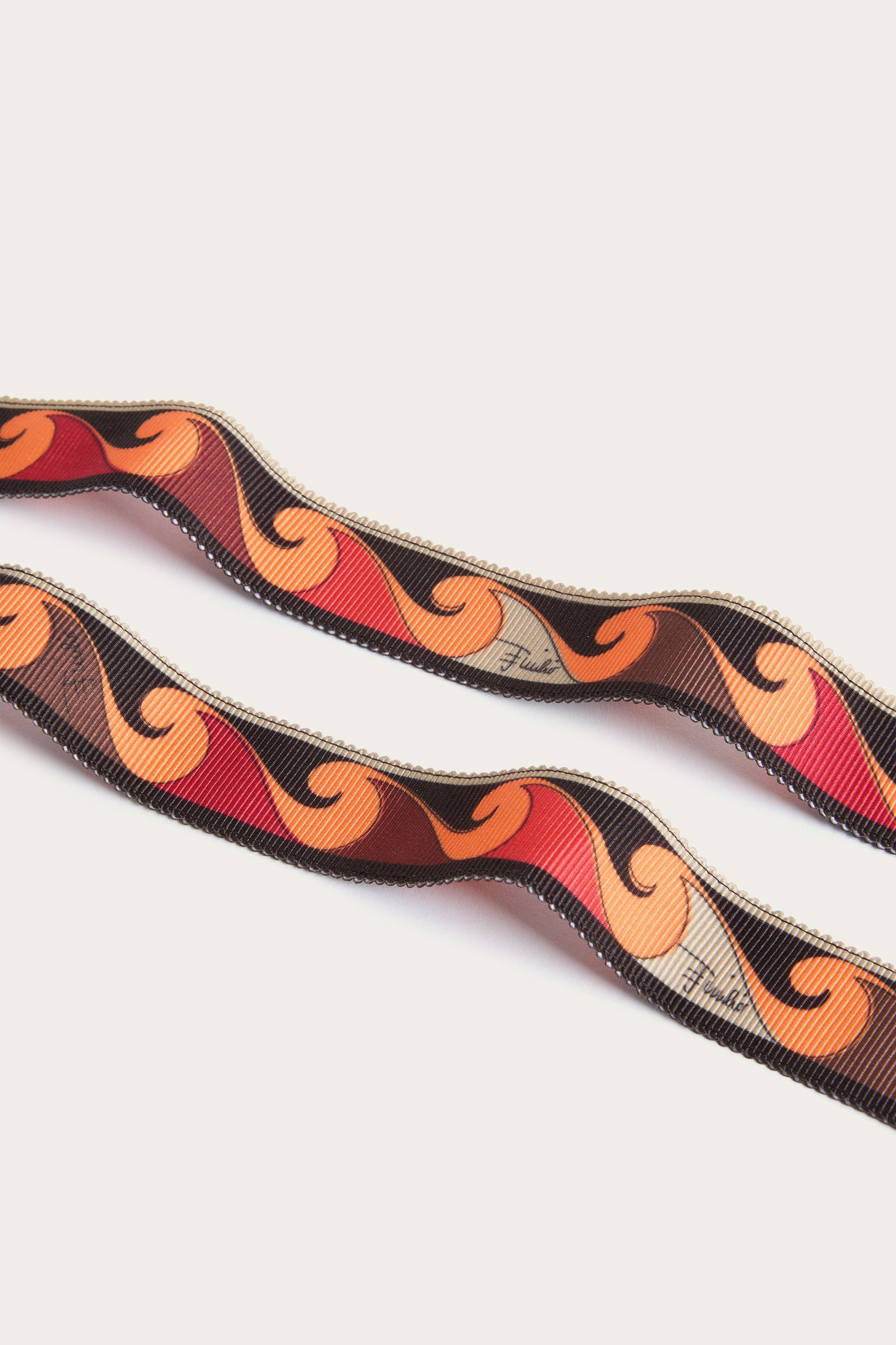 Emilio Pucci Bandana soie Manuba orange/noir OS