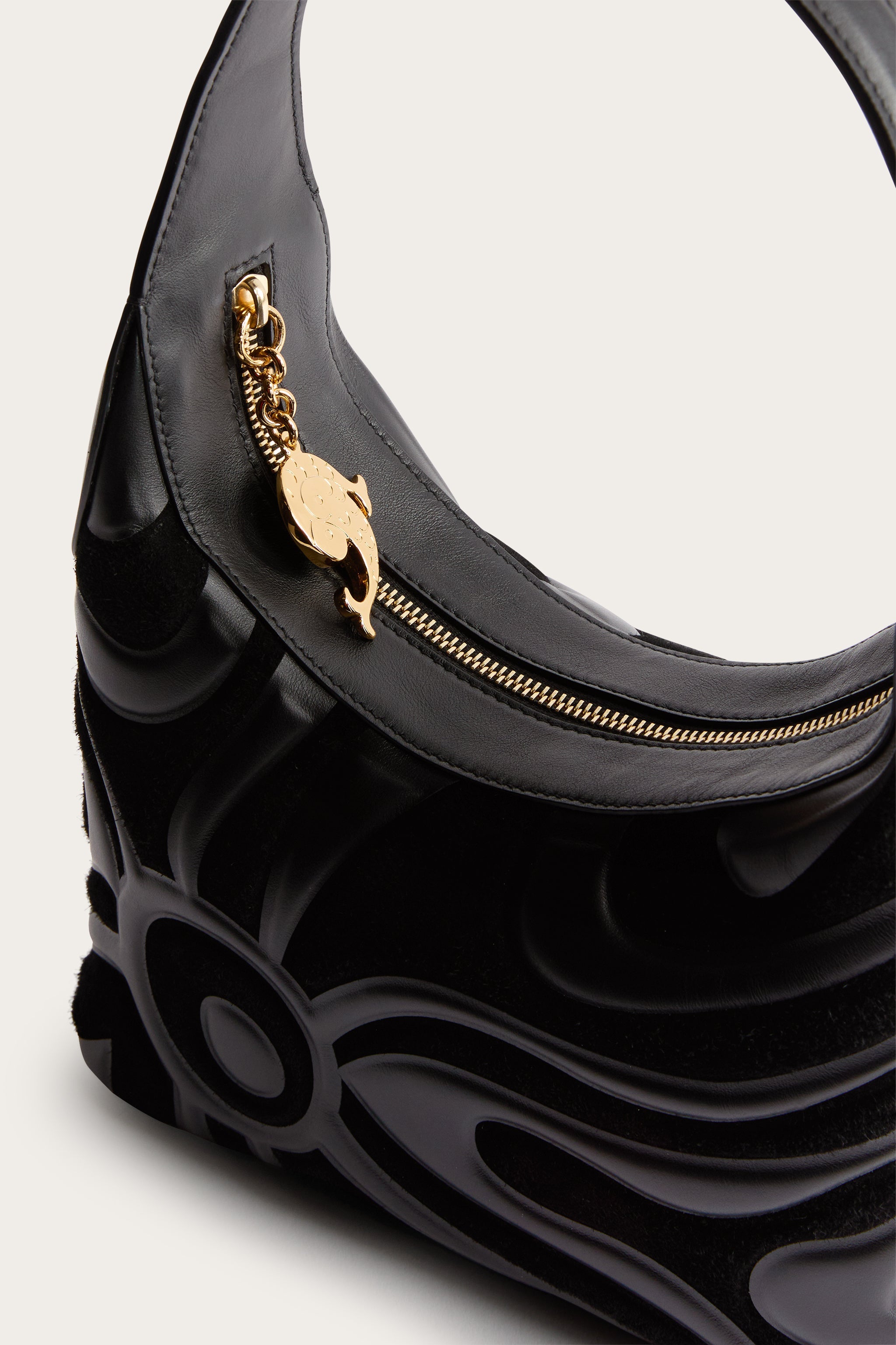 Emilio Pucci Hobo Marmo sac cuir noir