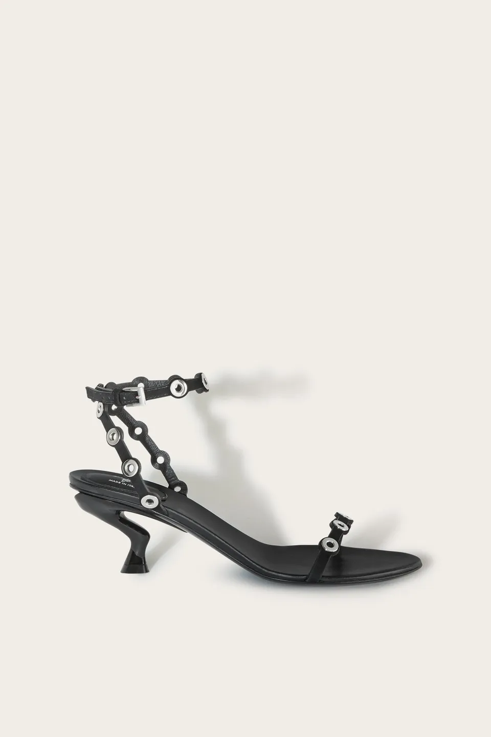 Emilio Pucci sandales cuir noir 36 talon 5,5 cm