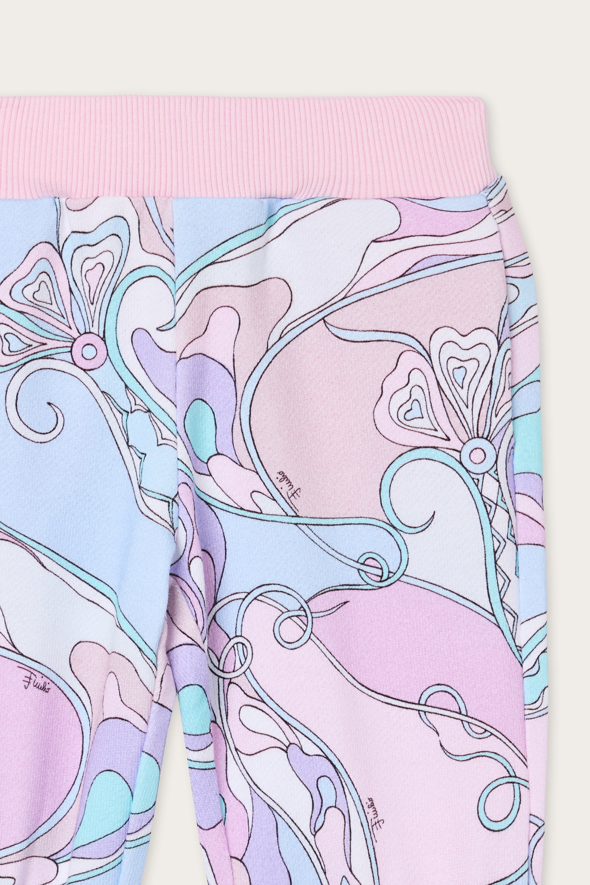 Emilio Pucci Pants joggers bébé rose coton