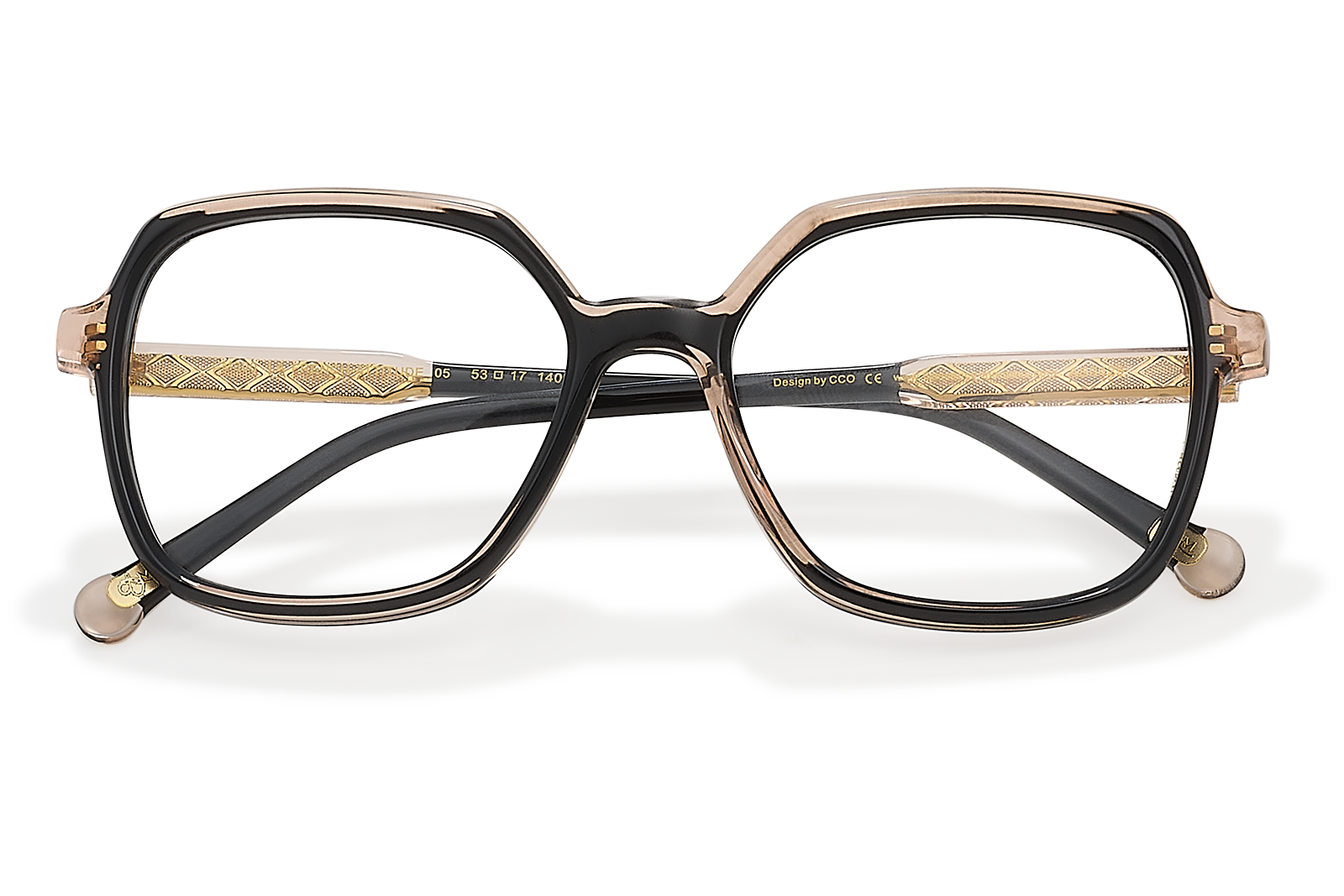 Clémence & Margaux La French Attitude lunettes de vue carrée noir rose