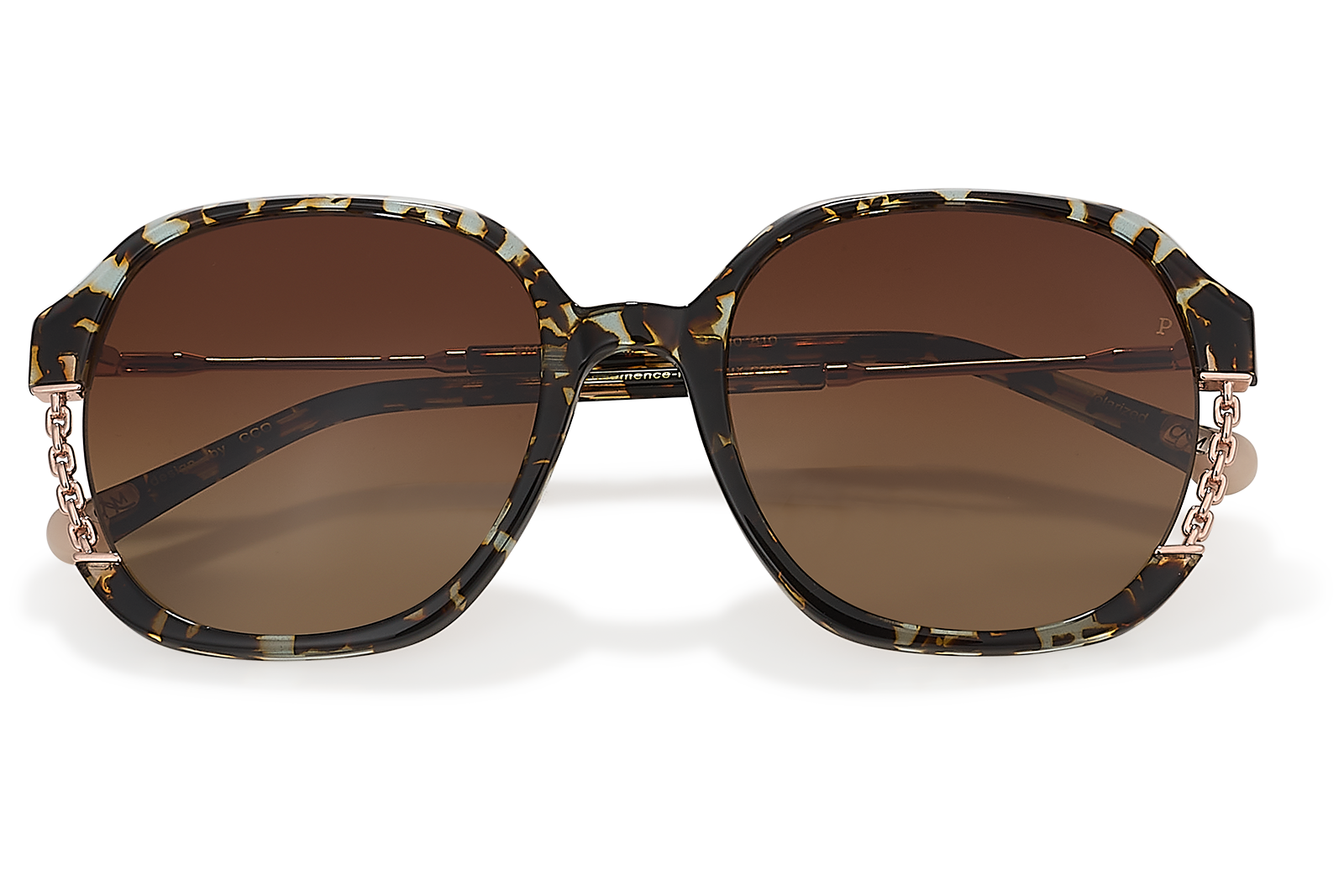 Clémence & Margaux Saphir lunettes de soleil brun bleu polarisé