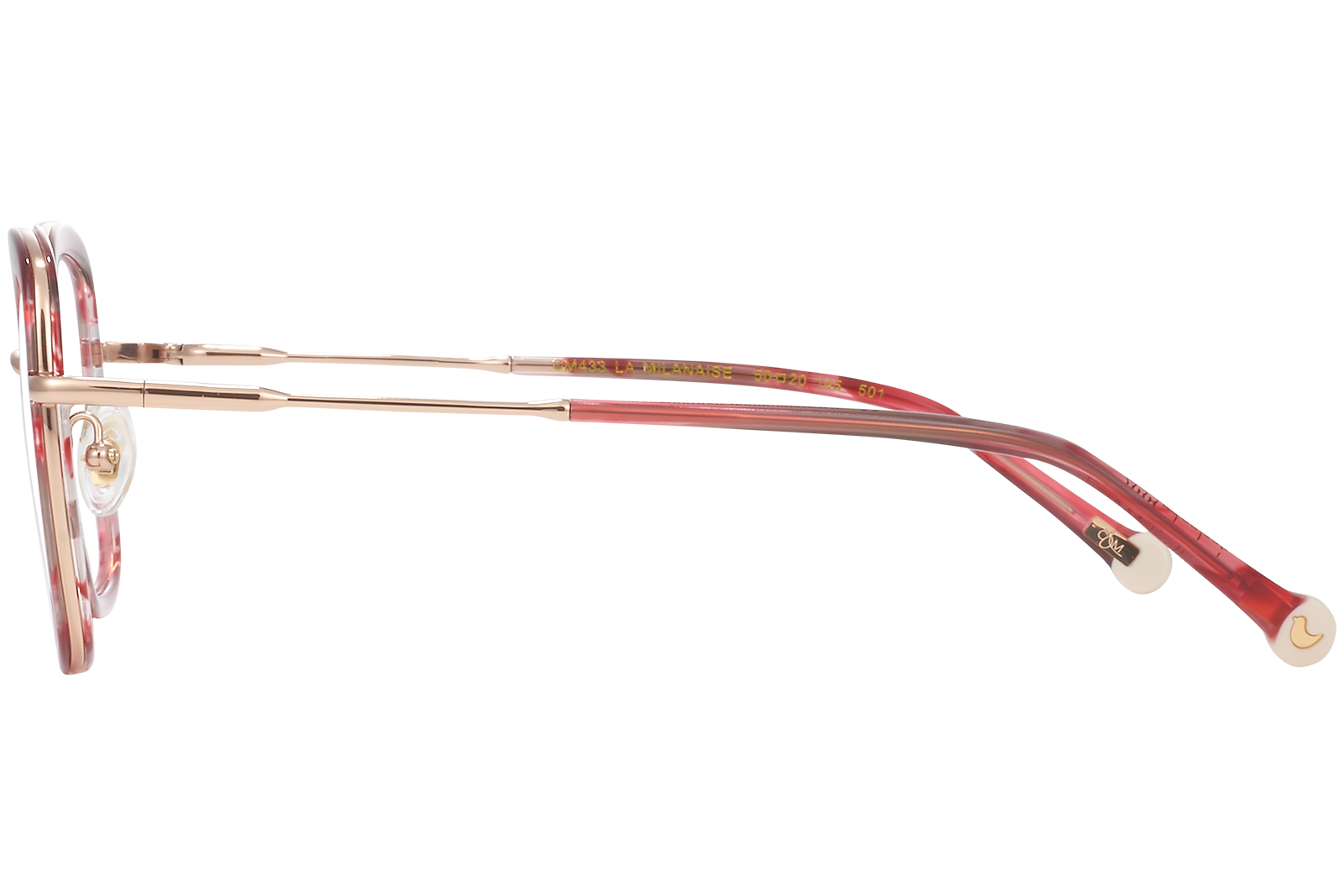 Clémence & Margaux La Milanaise lunettes de vue Rouge forme carrée