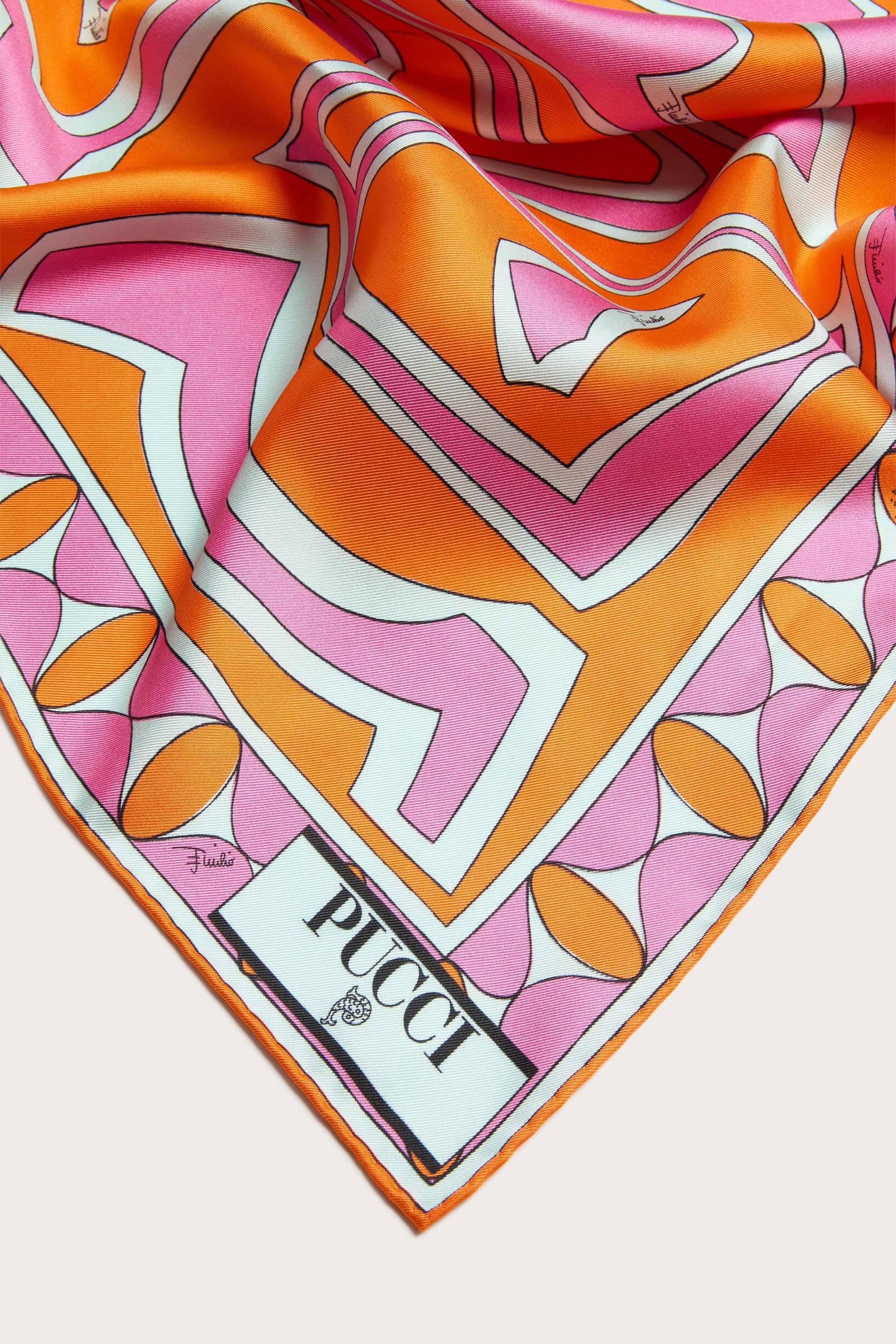 Emilio Pucci SILKS Foulard Labirinto soie multicolore 90x90