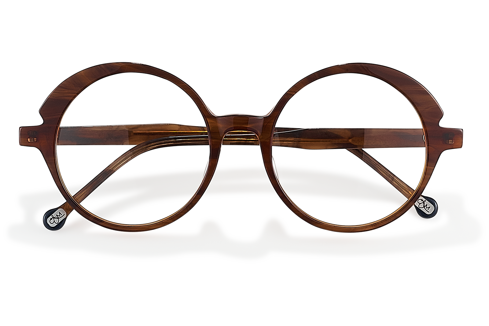 Clémence & Margaux La Décalée lunettes de vue Brun rondes femme