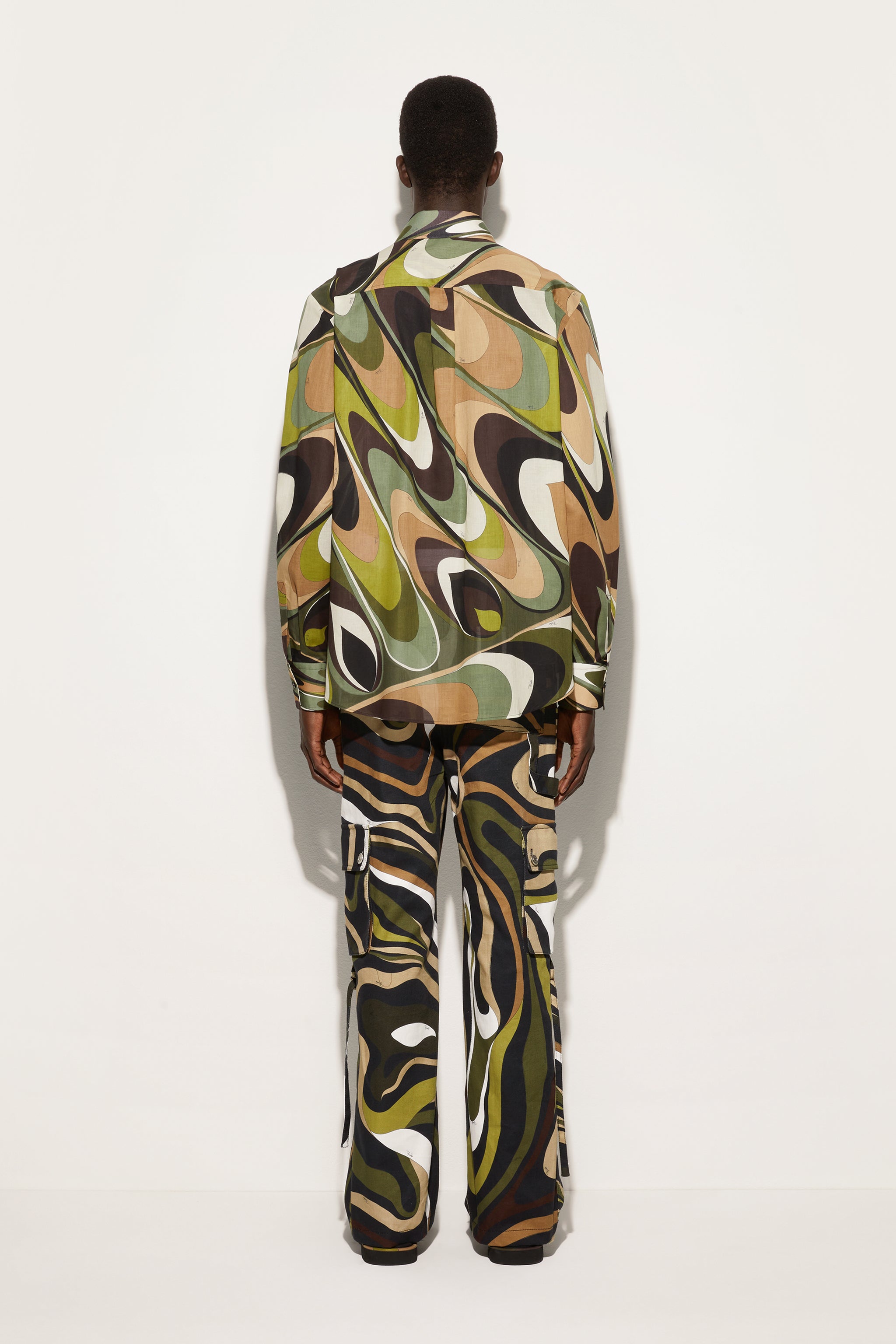 Emilio Pucci Marmo Pantalon cargo coton kaki