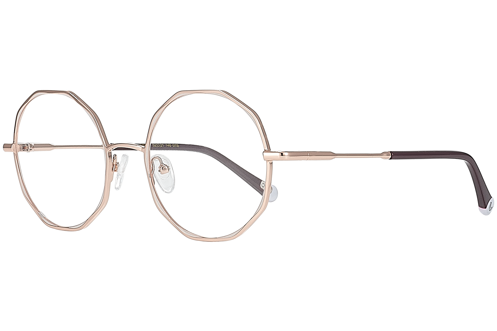 Clémence & Margaux L'Artista lunettes de vue Gris & Doré ronde