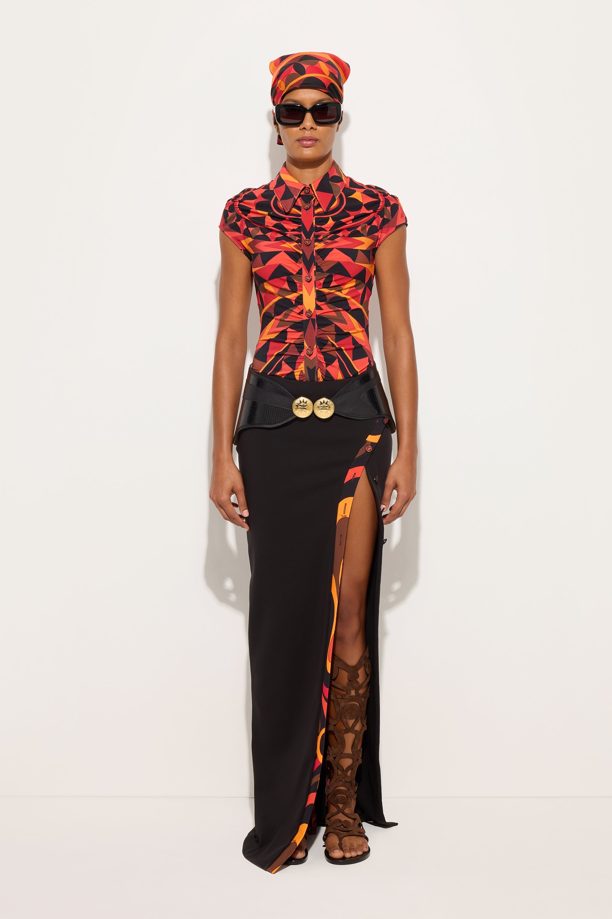 Emilio Pucci Blusa Manuba chemisier orange viscose
