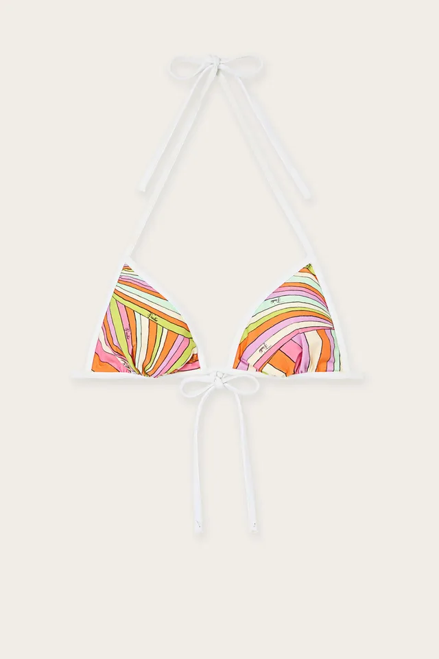 Emilio Pucci Haut Bikini Iride Multicolore Lycra