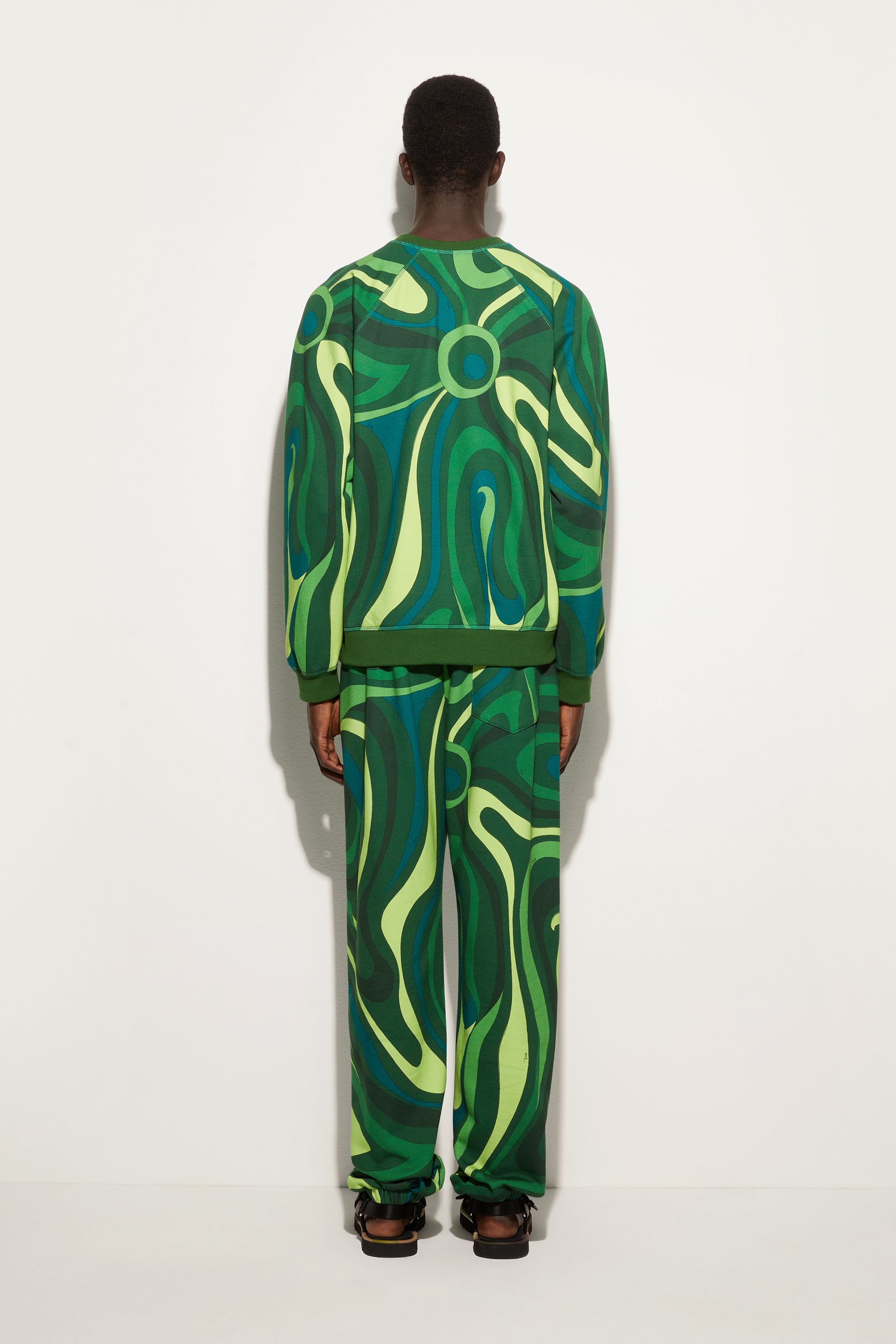 Emilio Pucci Man Ready To Wear sweat polaire marbre vert S
